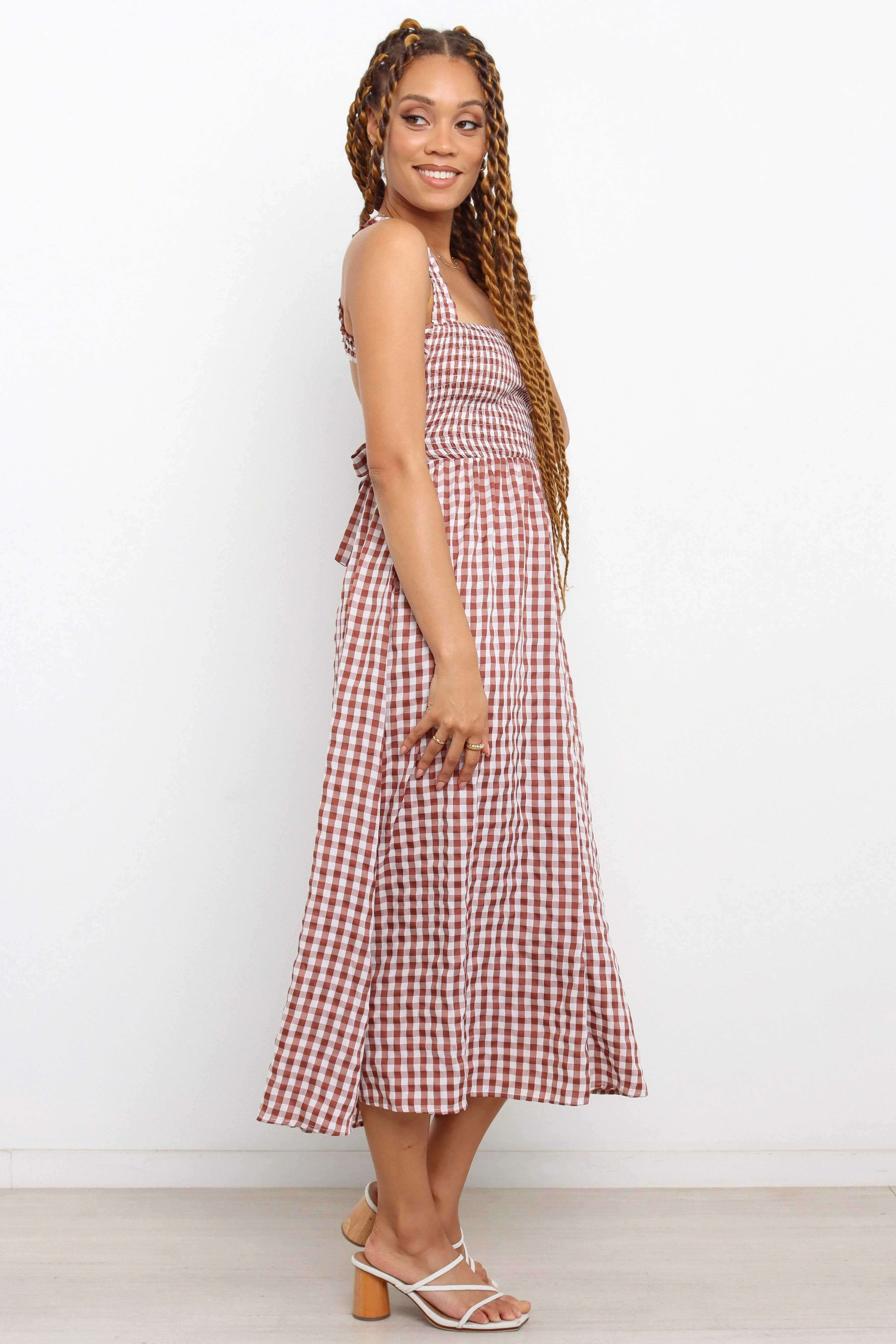 Sumi Dress - Chocolate Gingham sold by Petal & Pup product image thumbnail 5