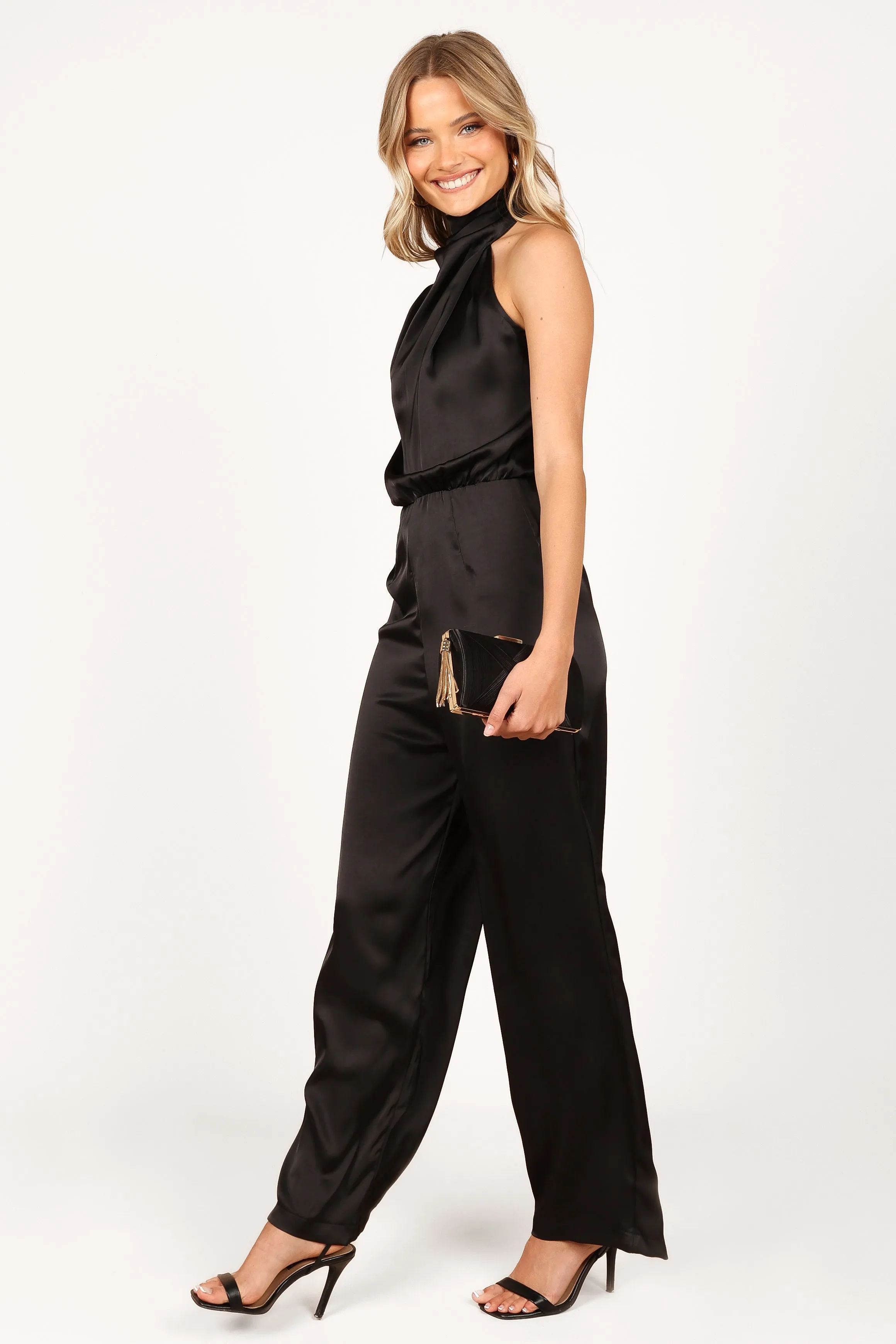Savannah One Sleeve Jumpsuit - Black sold by Petal & Pup product image thumbnail 2