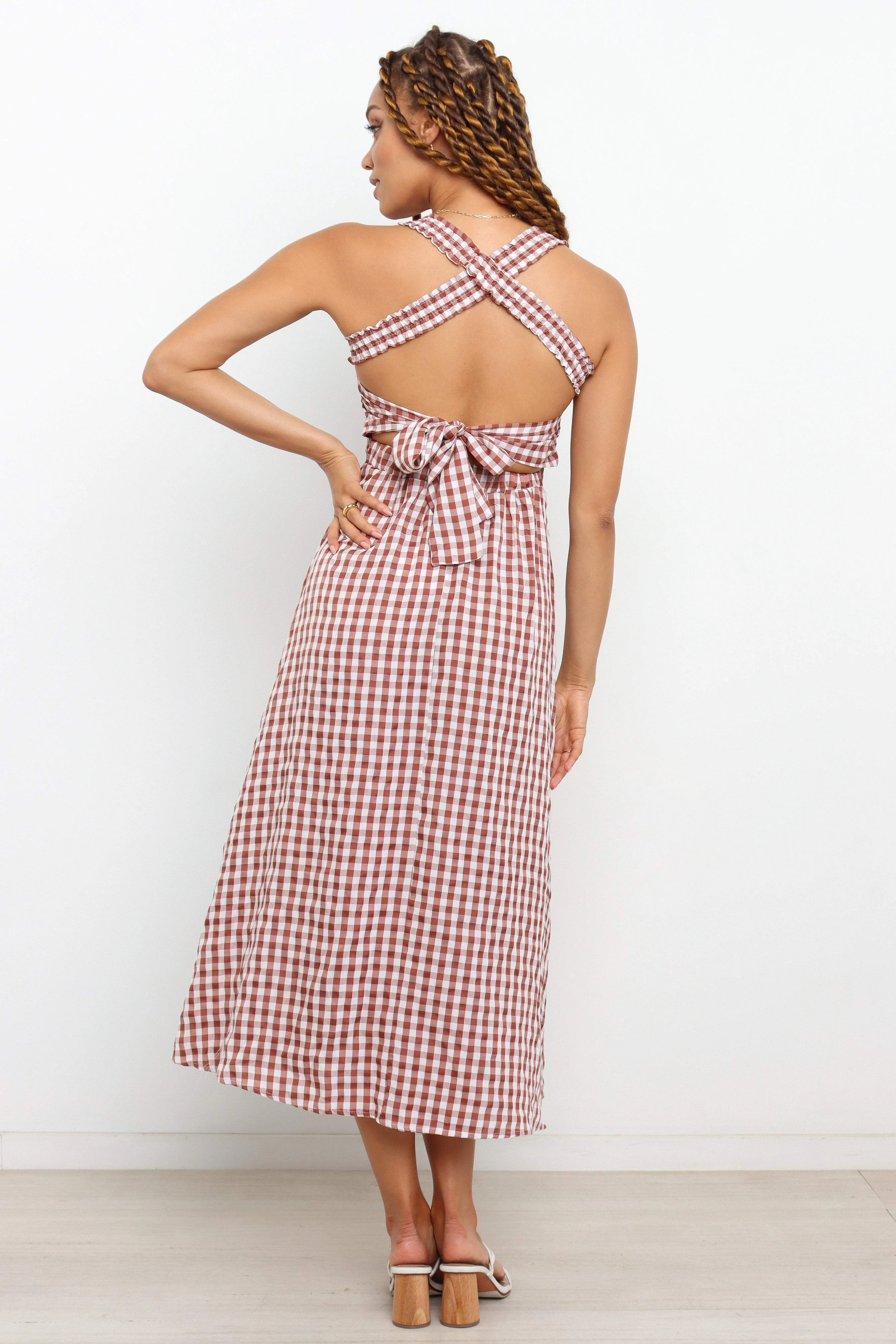 Sumi Dress - Chocolate Gingham sold by Petal & Pup product image thumbnail 2