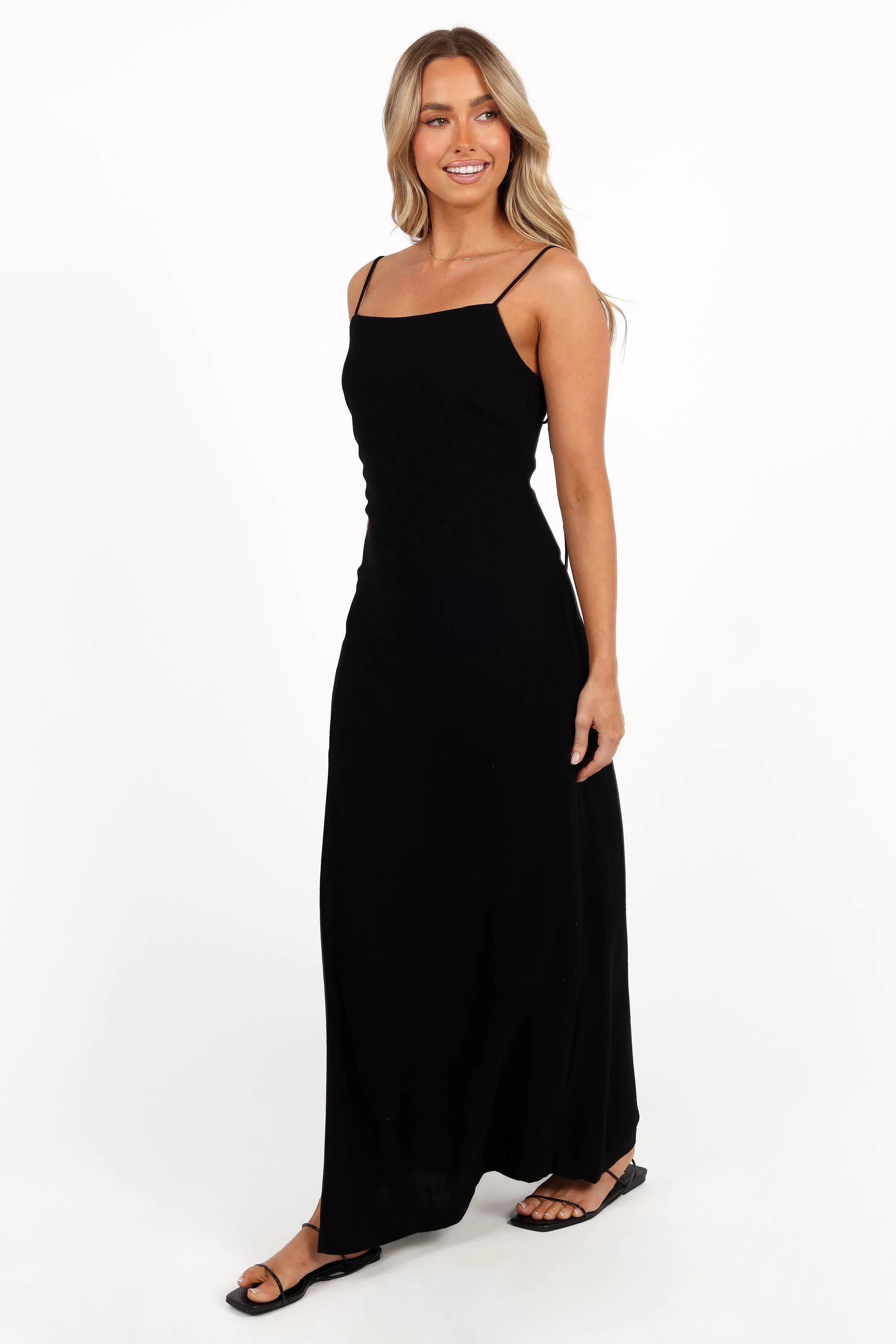 Sawyer Midi Slip Dress - Black sold by Petal & Pup product image thumbnail 5