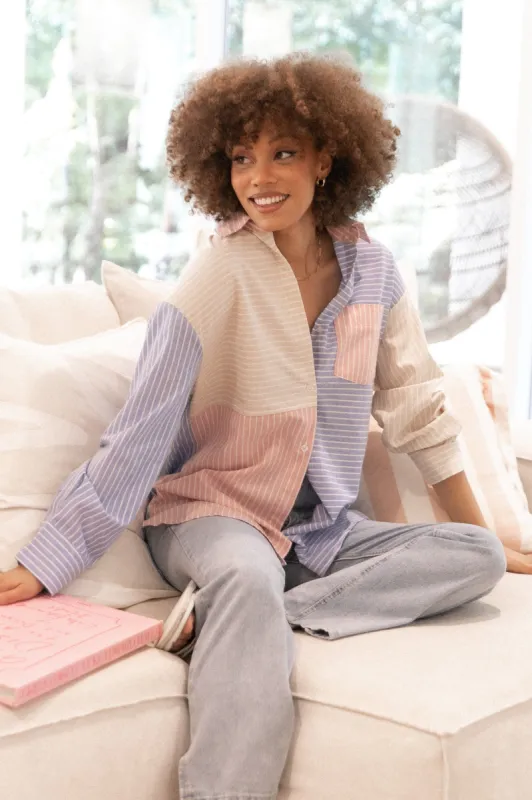 Elliott Top - Beige sold by Petal & Pup