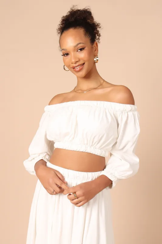 Romina Crop Top - White sold by Petal & Pup