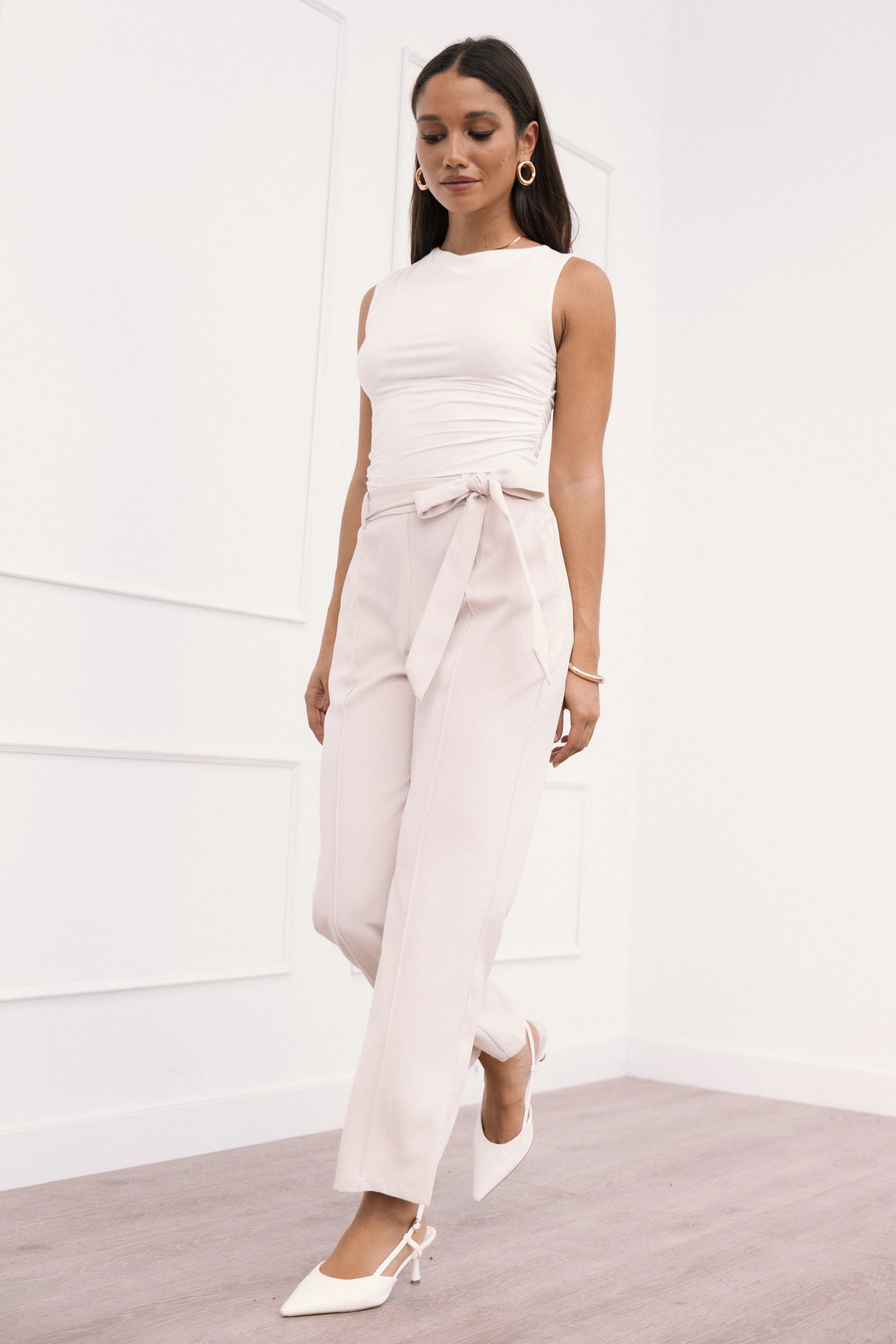 Averie Pant - Beige sold by Petal & Pup