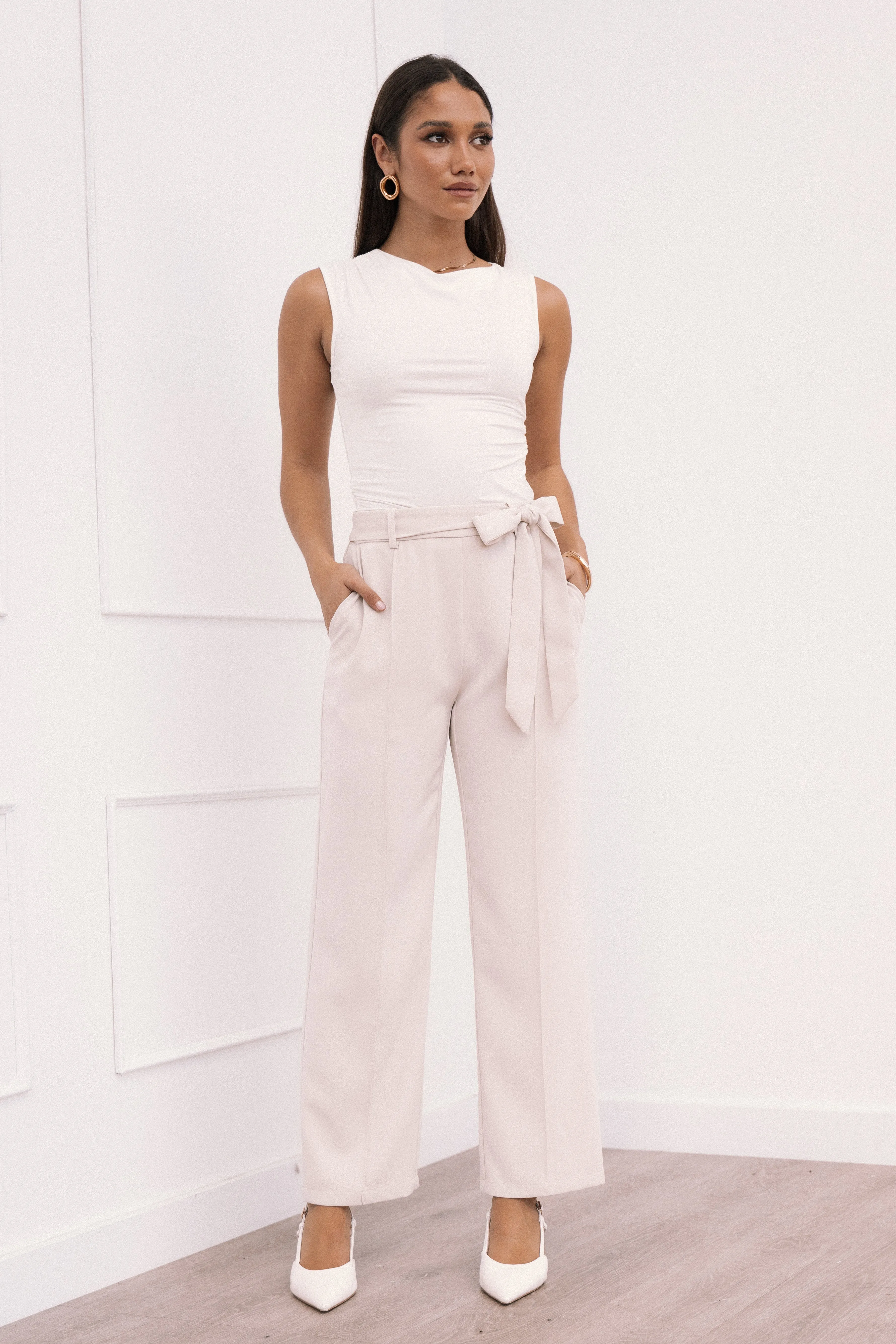 Averie Pant - Beige sold by Petal & Pup product image thumbnail 2