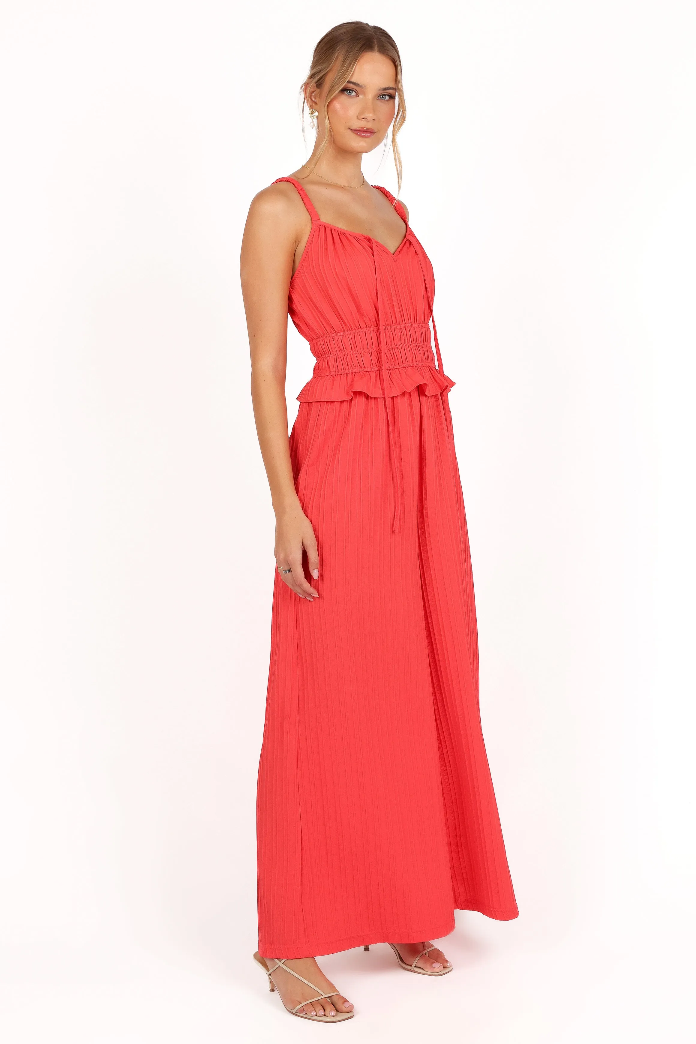 Camry Jumpsuit - Coral Red sold by Petal & Pup product image thumbnail 4