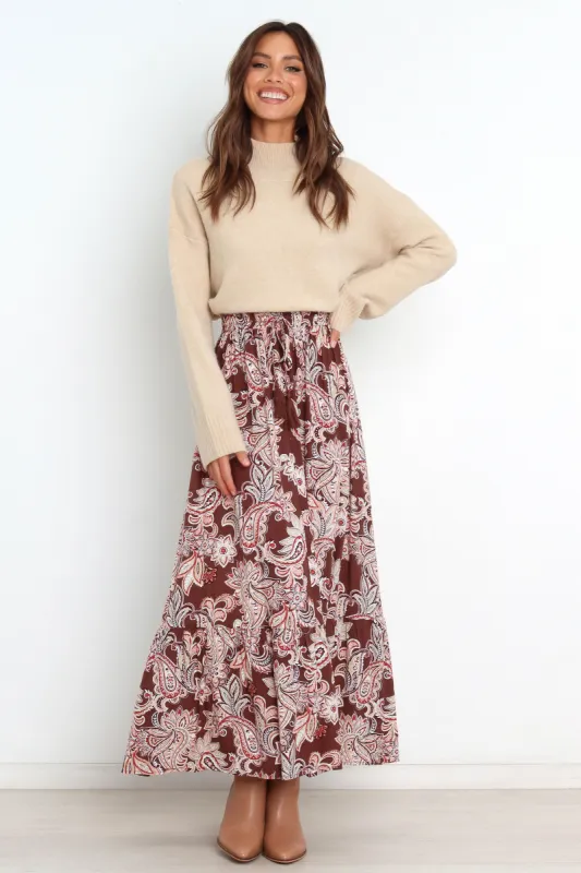 Katherine Skirt - Chocolate Brown sold by Petal & Pup