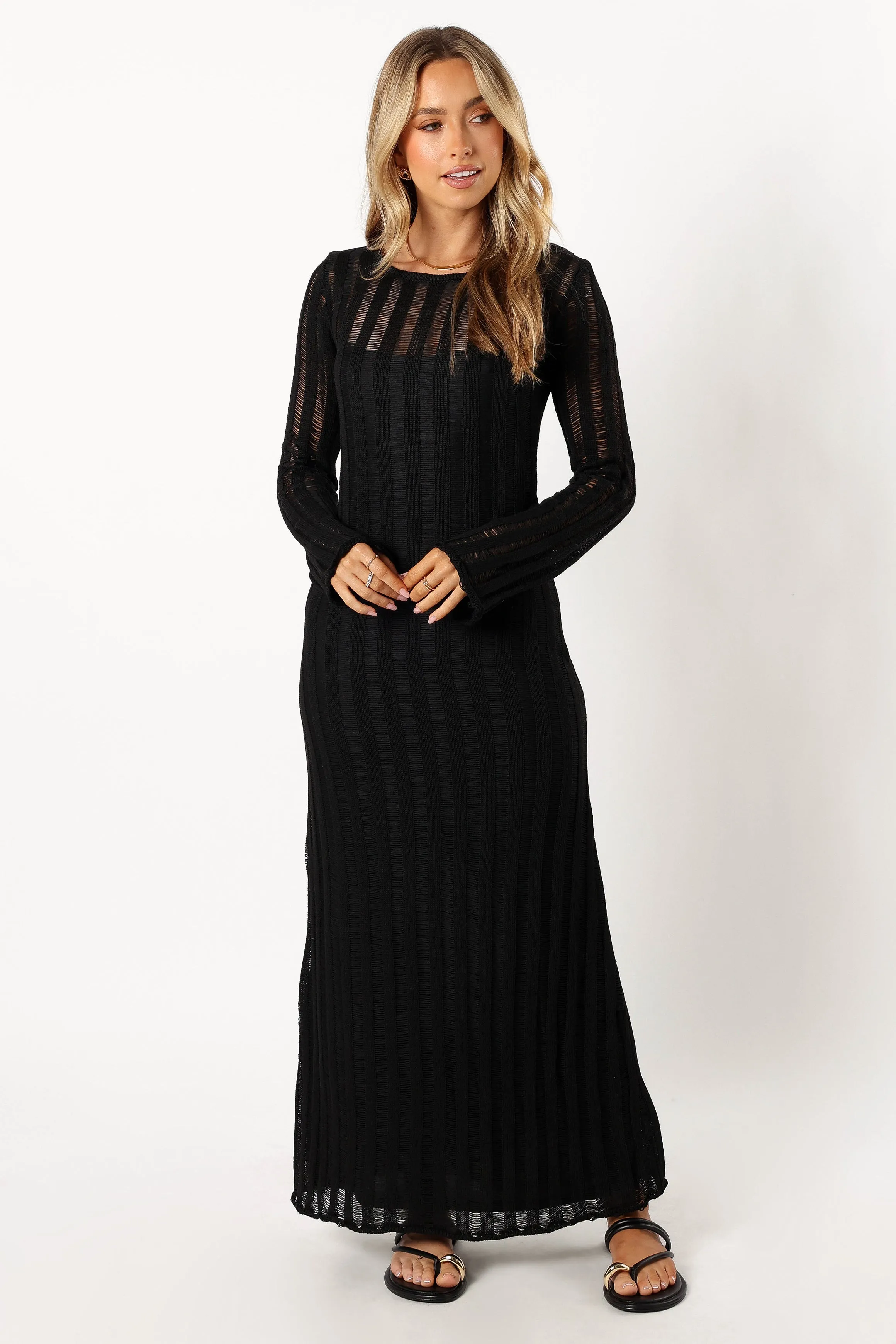 Jaye Long Sleeve Maxi Dress - Black sold by Petal & Pup product image thumbnail 5