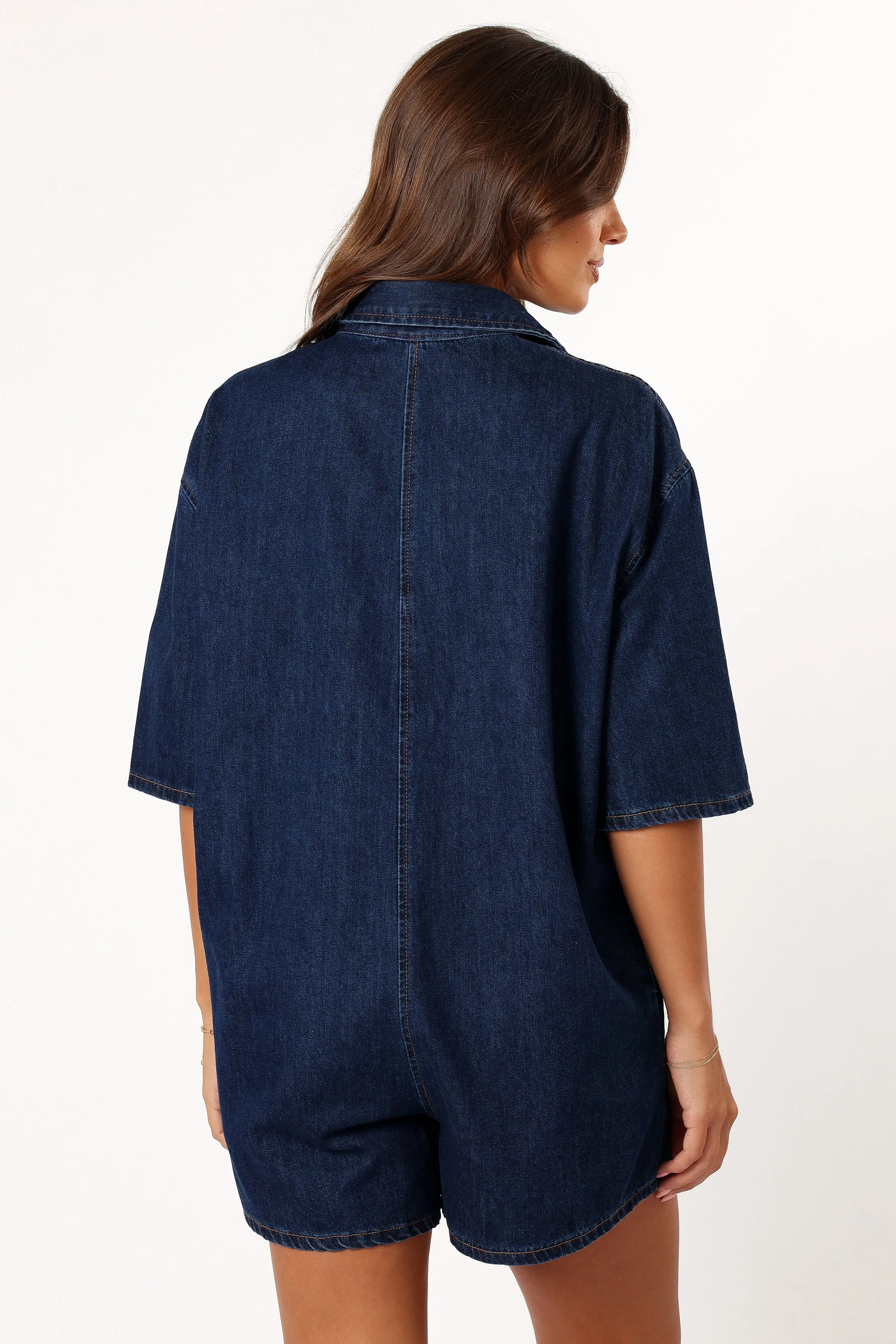 Briellen Romper - Dark Denim sold by Petal & Pup product image thumbnail 5