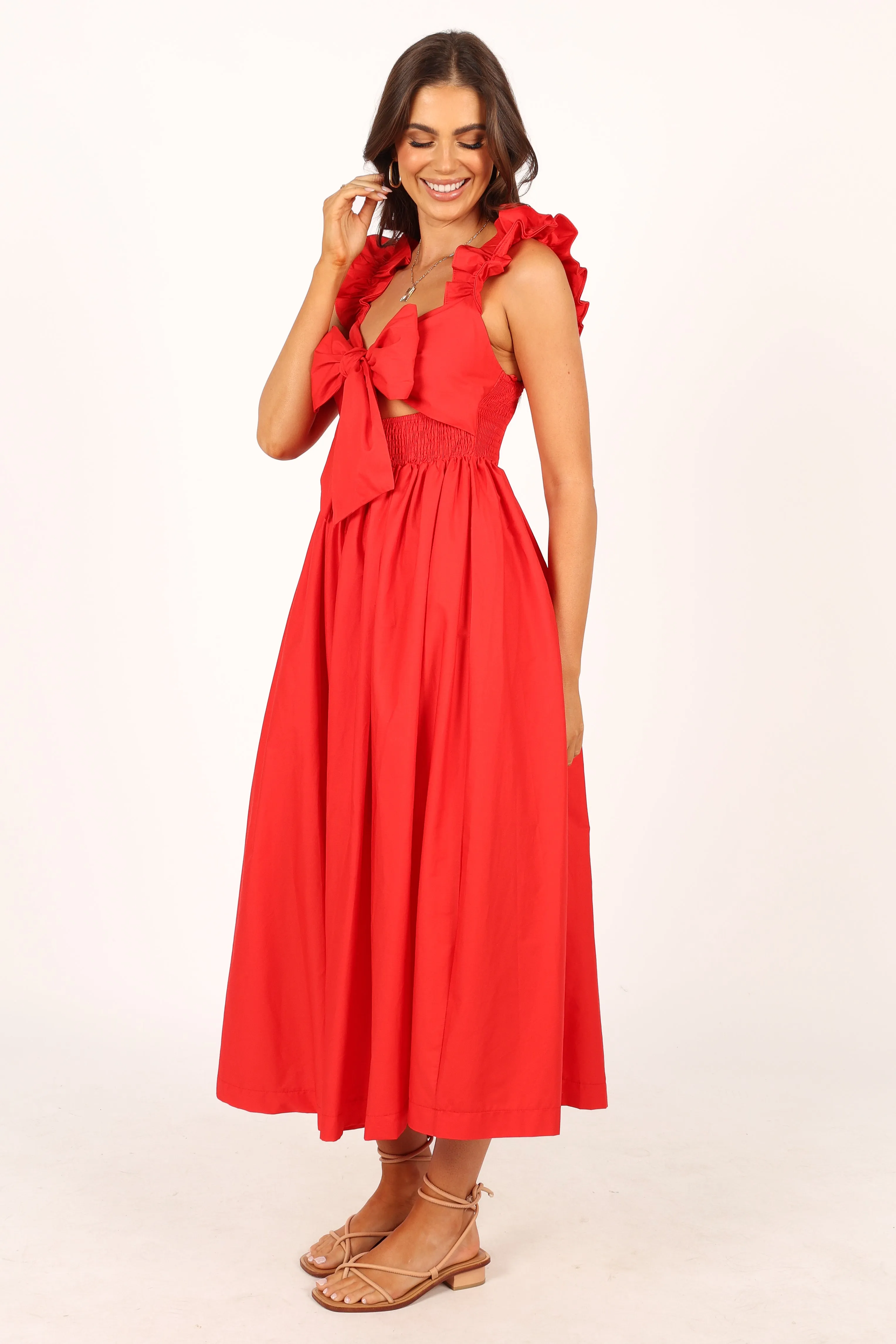 Pita Midi Dress - Red sold by Petal & Pup product image thumbnail 4