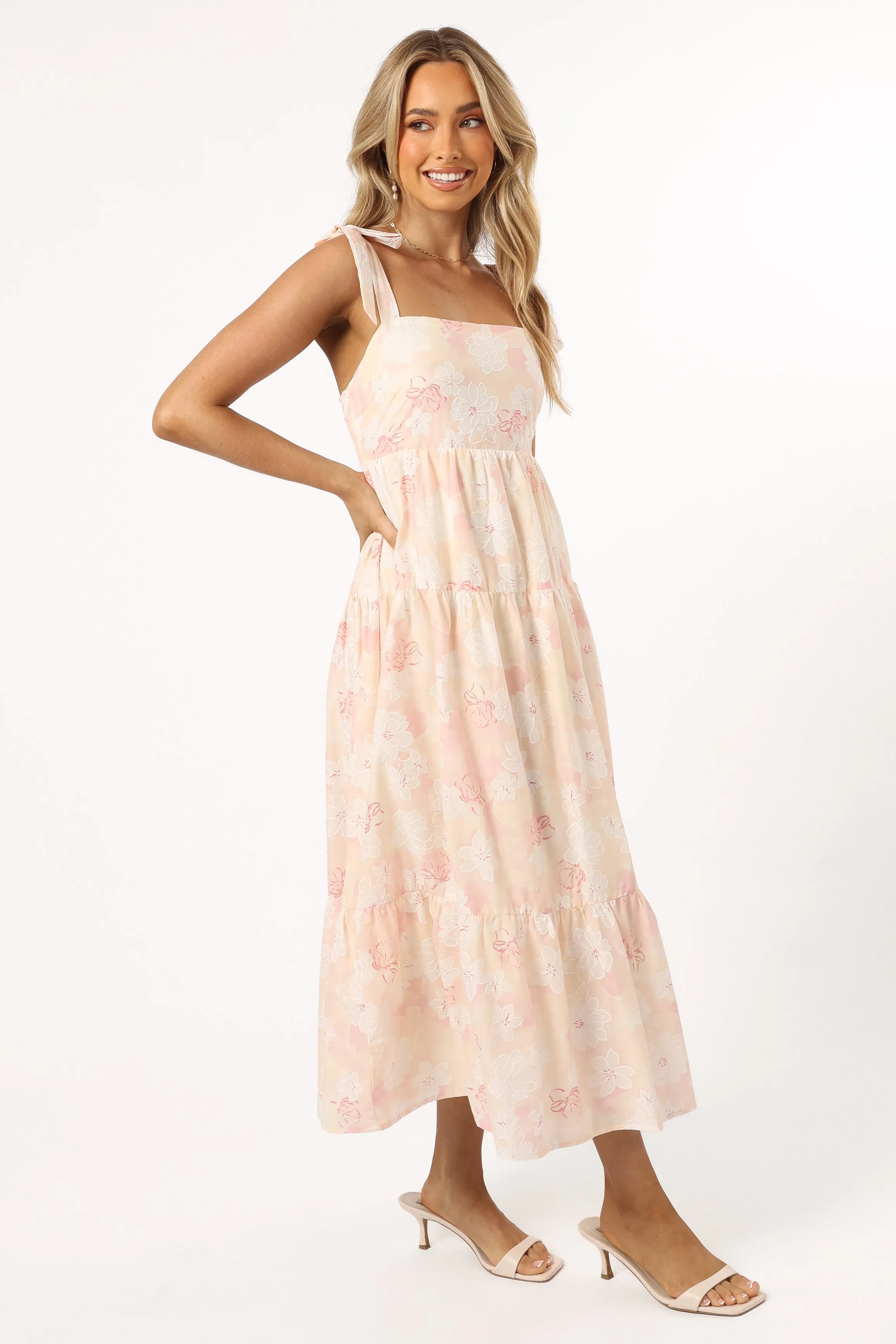 Andi Midi Dress - Pink White Floral sold by Petal & Pup product image thumbnail 5