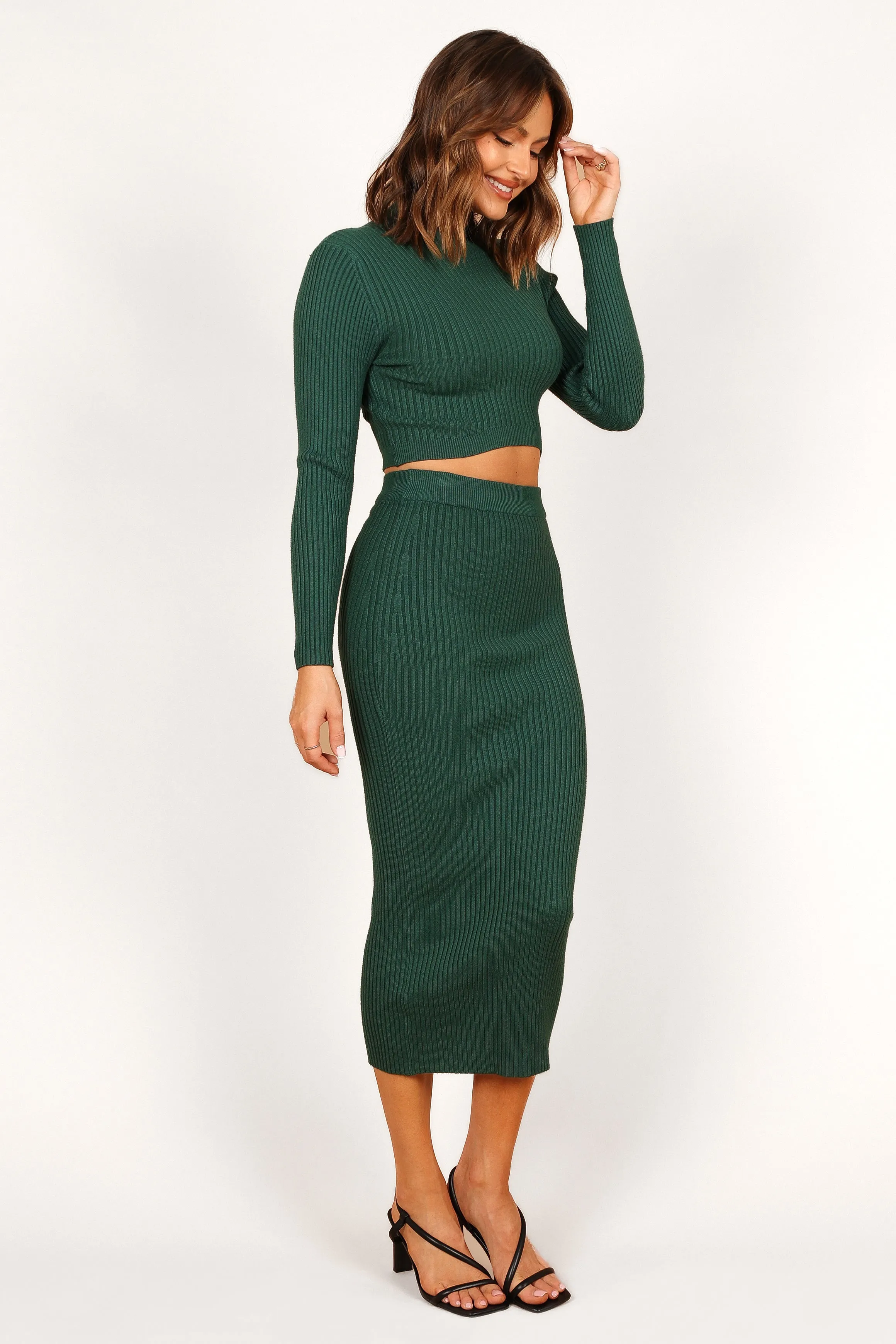 Claire Knit Two Piece Set - Emerald sold by Petal & Pup product image thumbnail 4