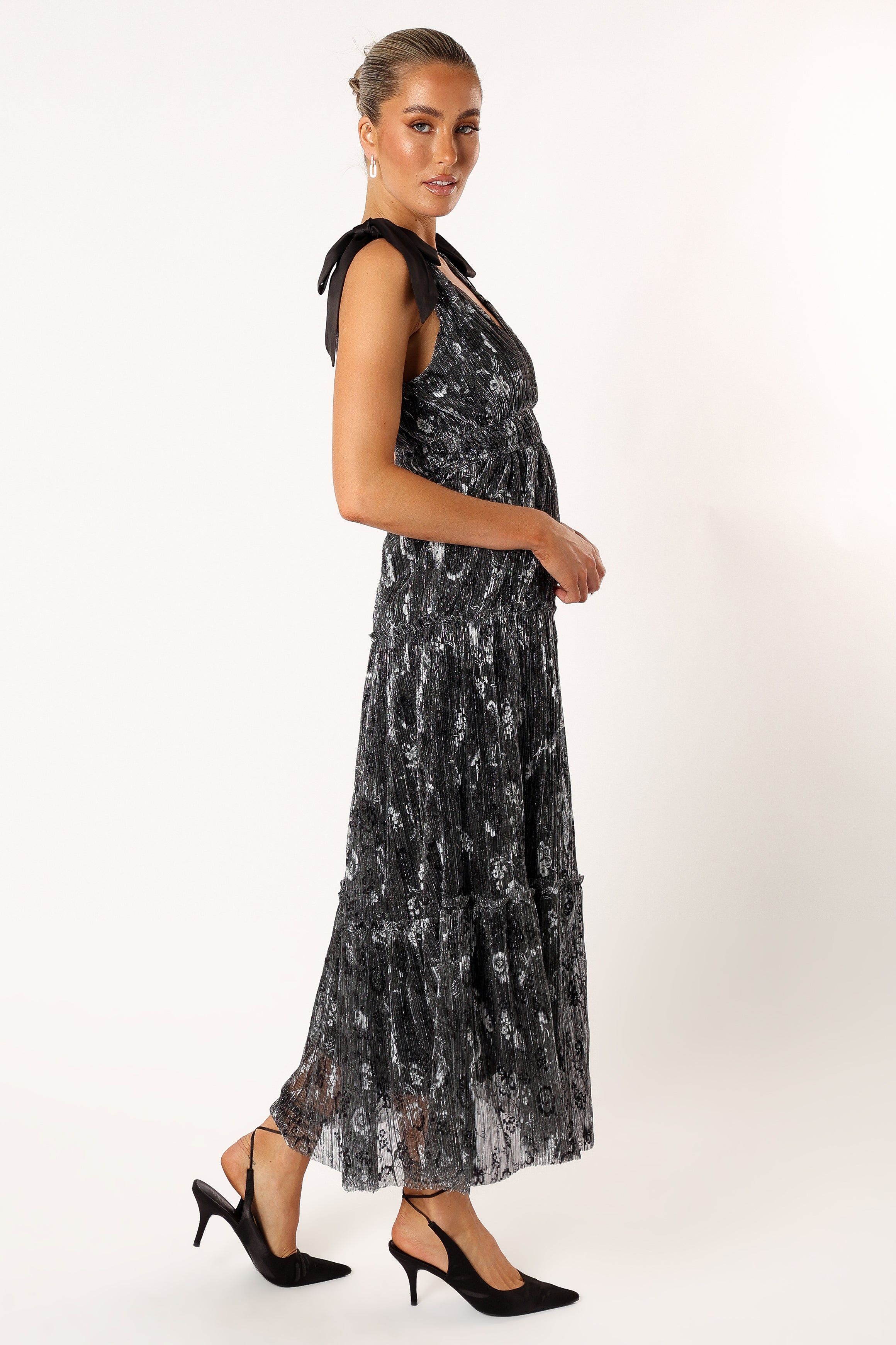 Coco Midi Dress - Black Silver sold by Petal & Pup product image thumbnail 3