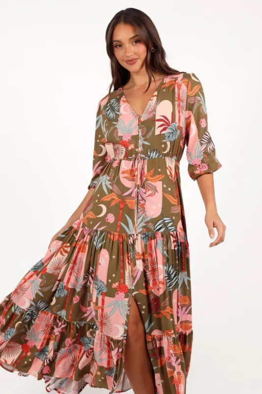 Kelda Dress - Green Multi sold by Petal & Pup