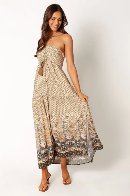Harlow Halterneck Maxi Dress - Multicoloured sold by Petal & Pup