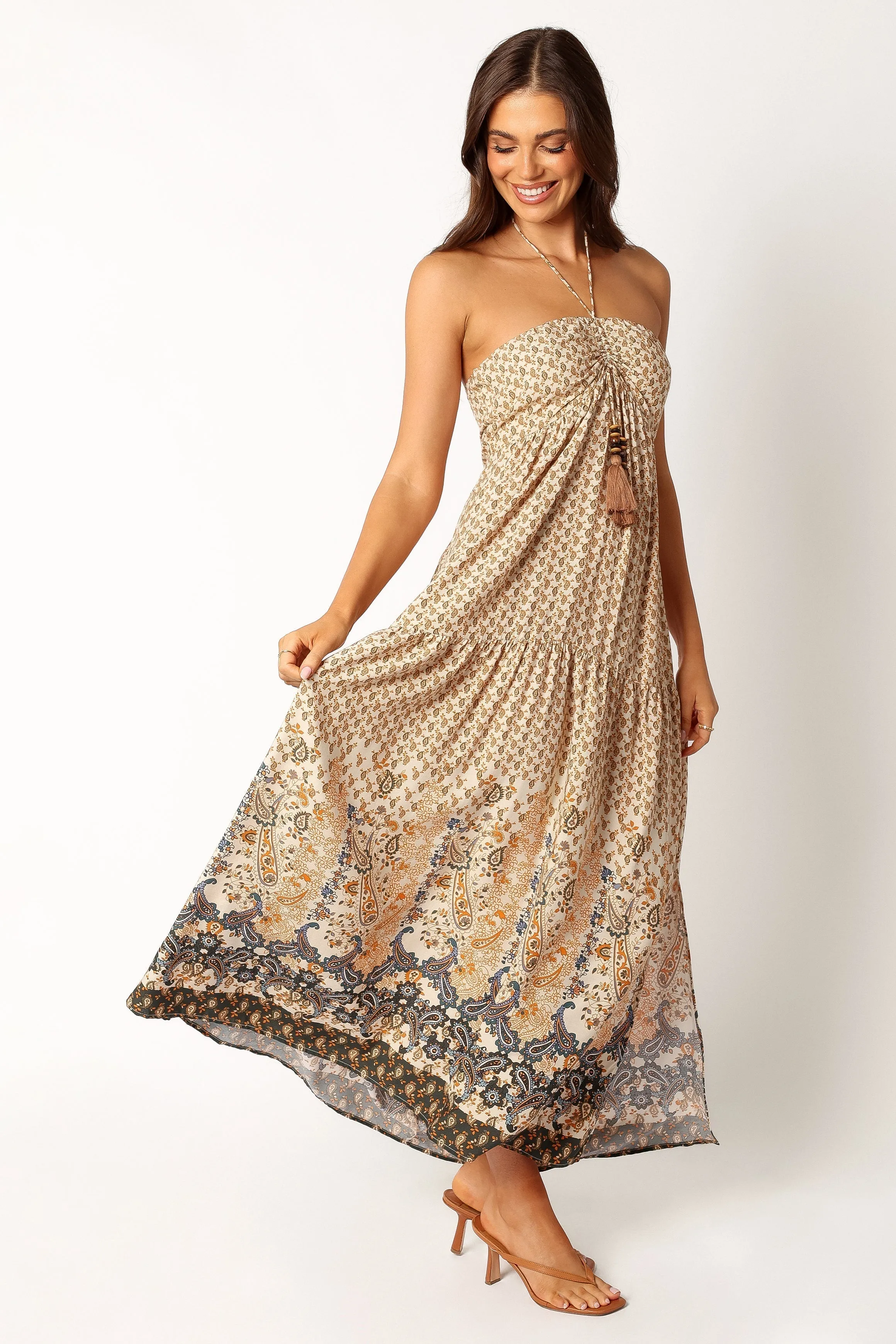 Harlow Halterneck Maxi Dress - Multicoloured sold by Petal & Pup product image thumbnail 2