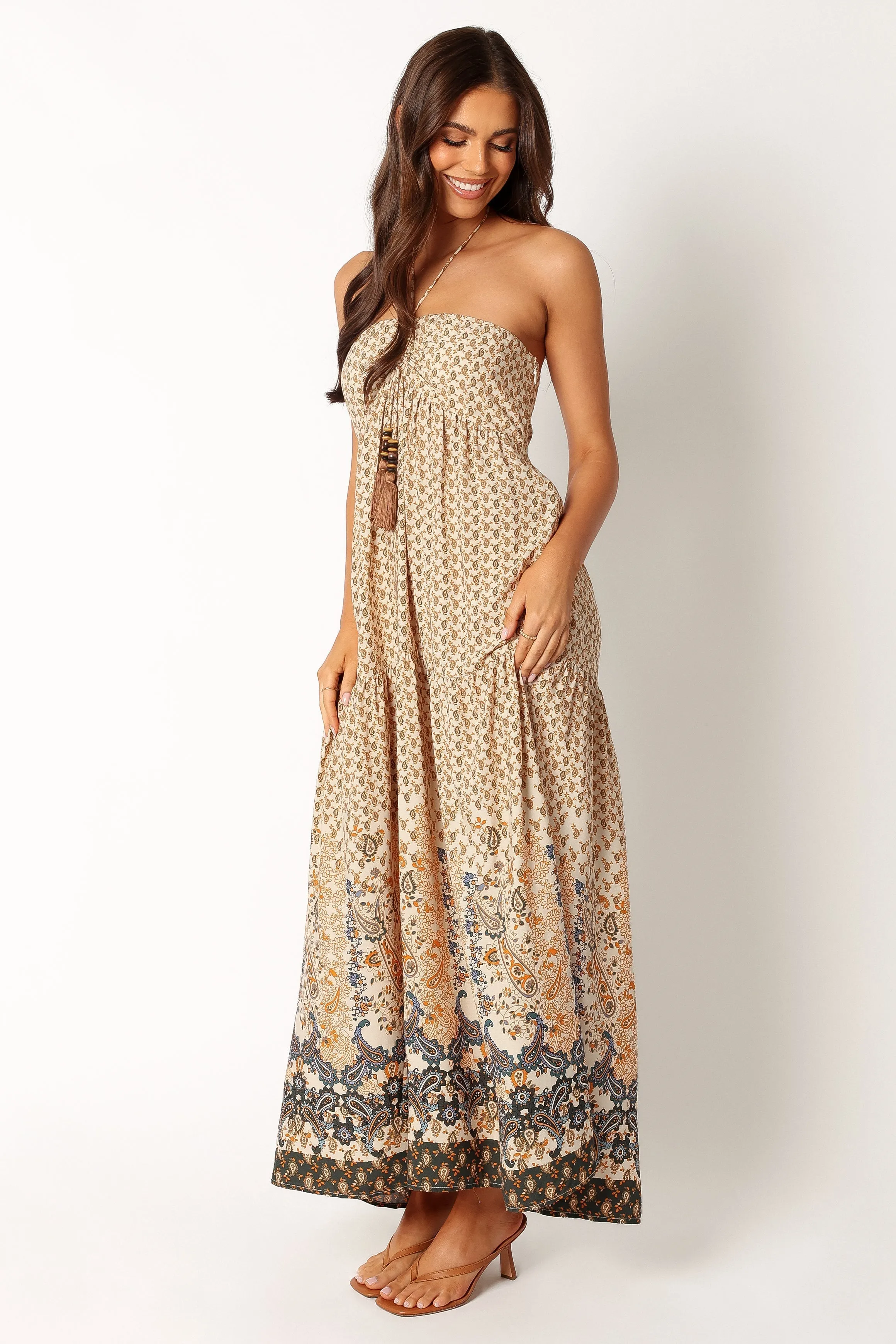 Harlow Halterneck Maxi Dress - Multicoloured sold by Petal & Pup product image thumbnail 3