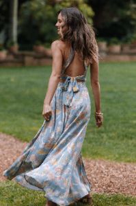 Newell Dress - Blue sold by Petal & Pup