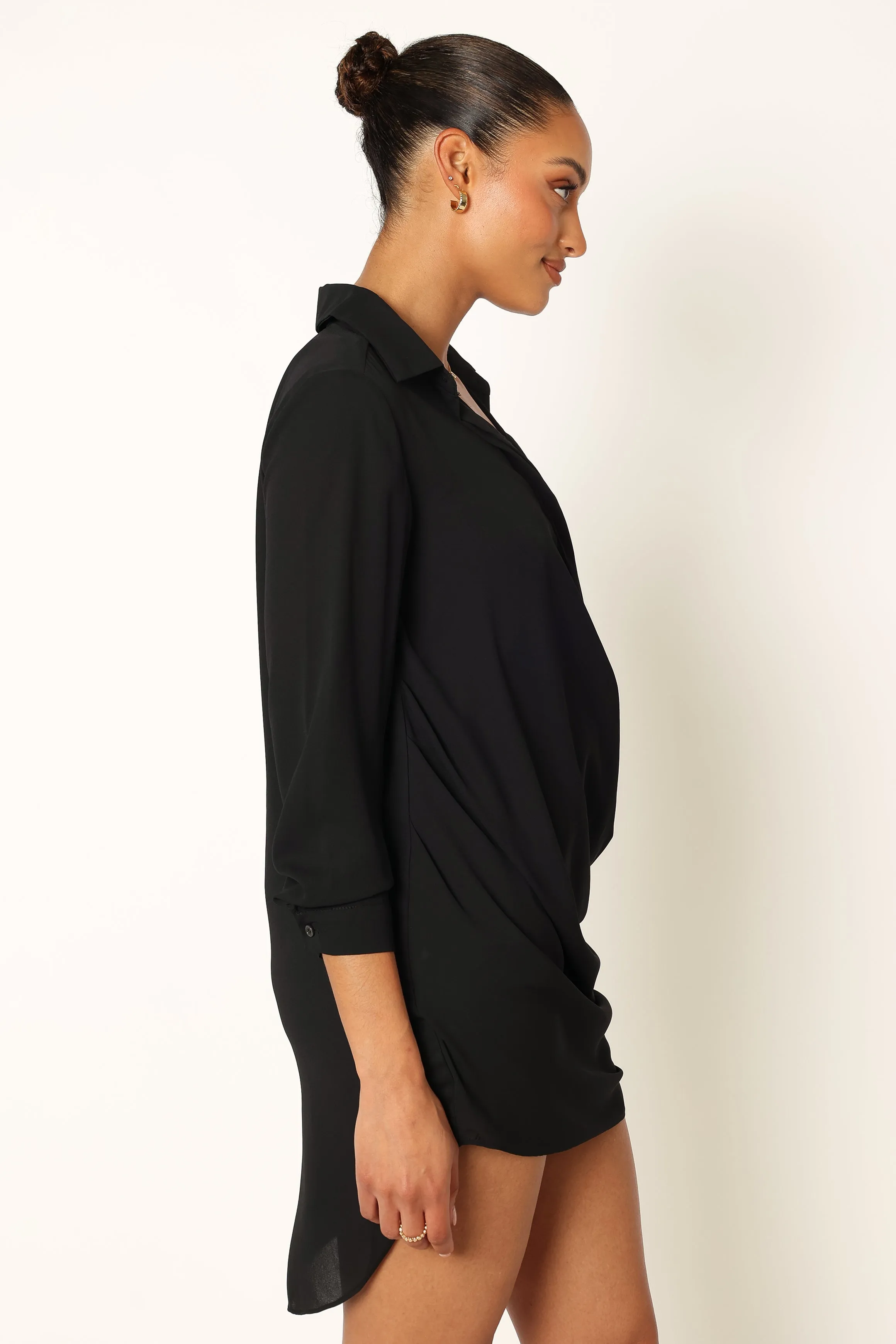 Niky Long Sleeve Mini Dress - Black sold by Petal & Pup product image thumbnail 5