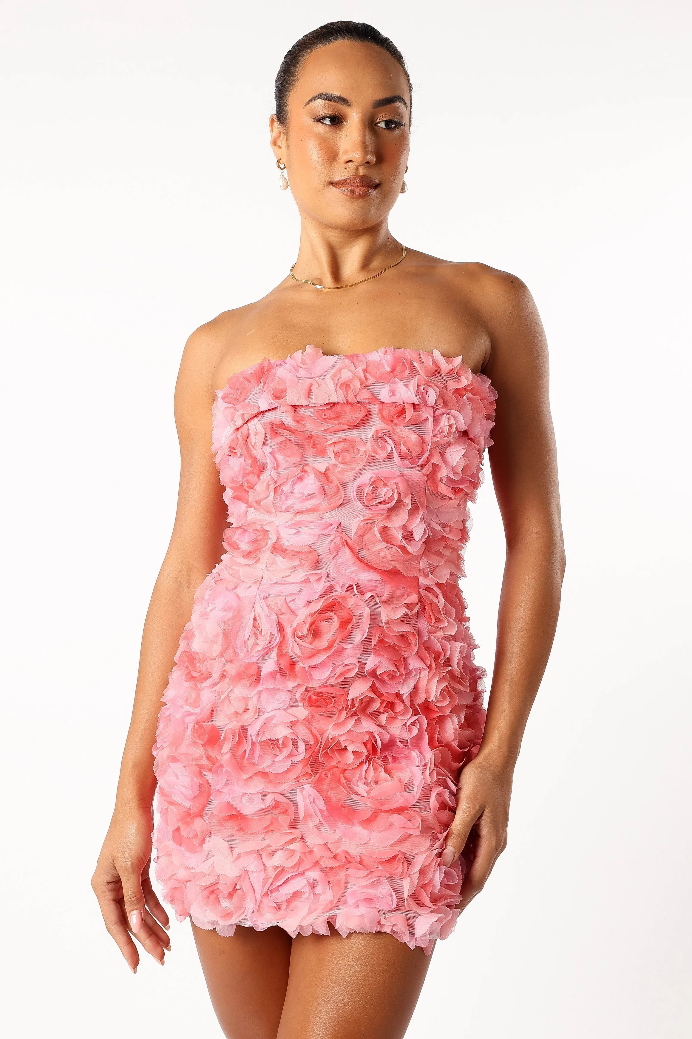 Obsess Strapless Mini Dress - Pink sold by Petal & Pup product image thumbnail 3