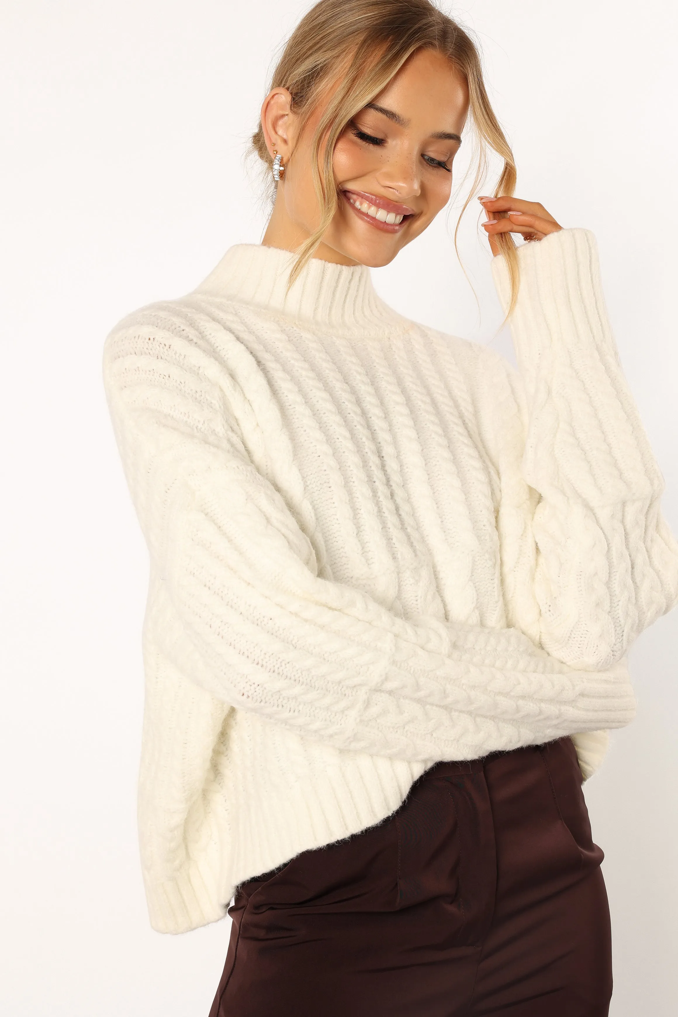 Skye Knit Sweater - White sold by Petal & Pup product image thumbnail 3