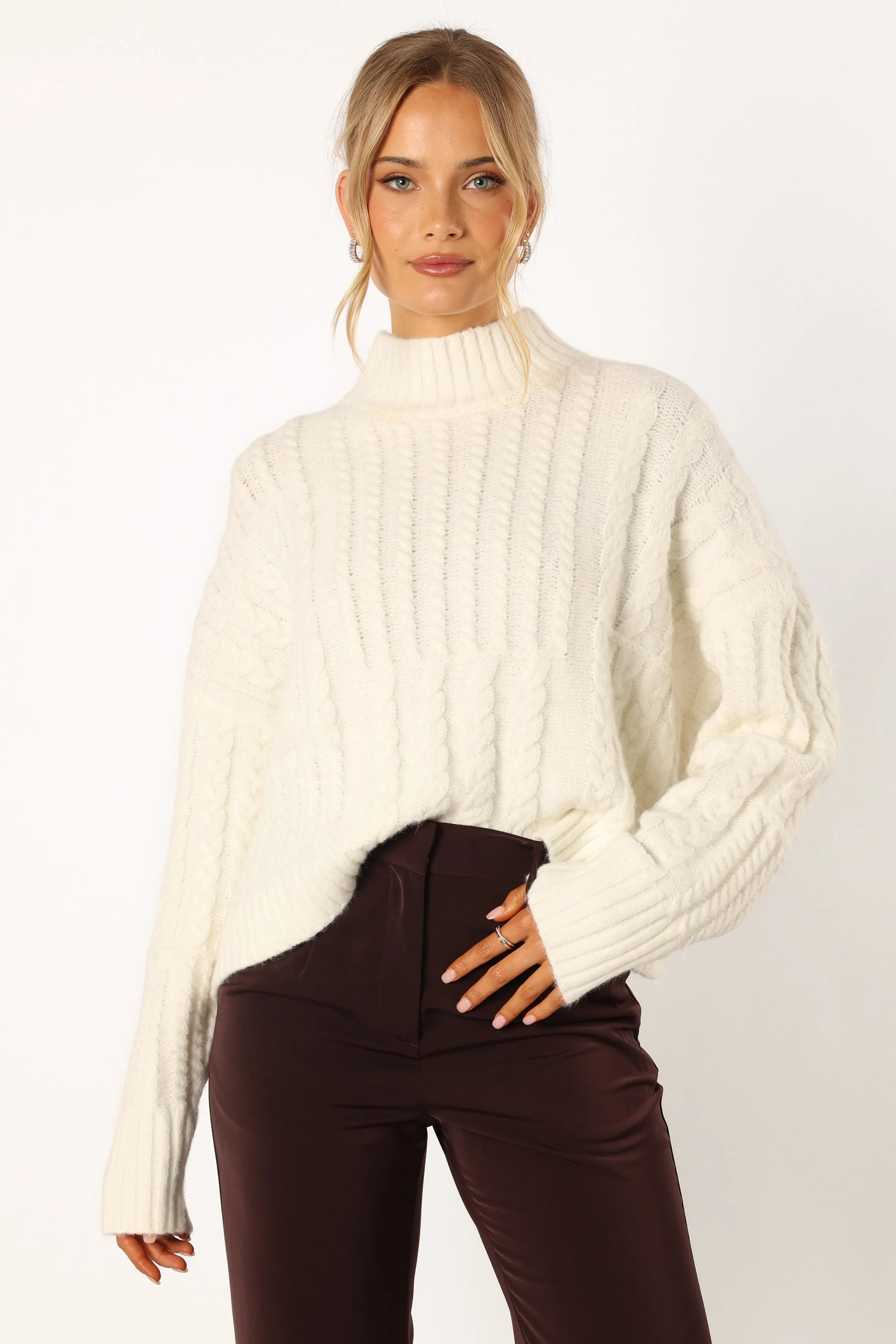 Skye Knit Sweater - White sold by Petal & Pup product image thumbnail 4
