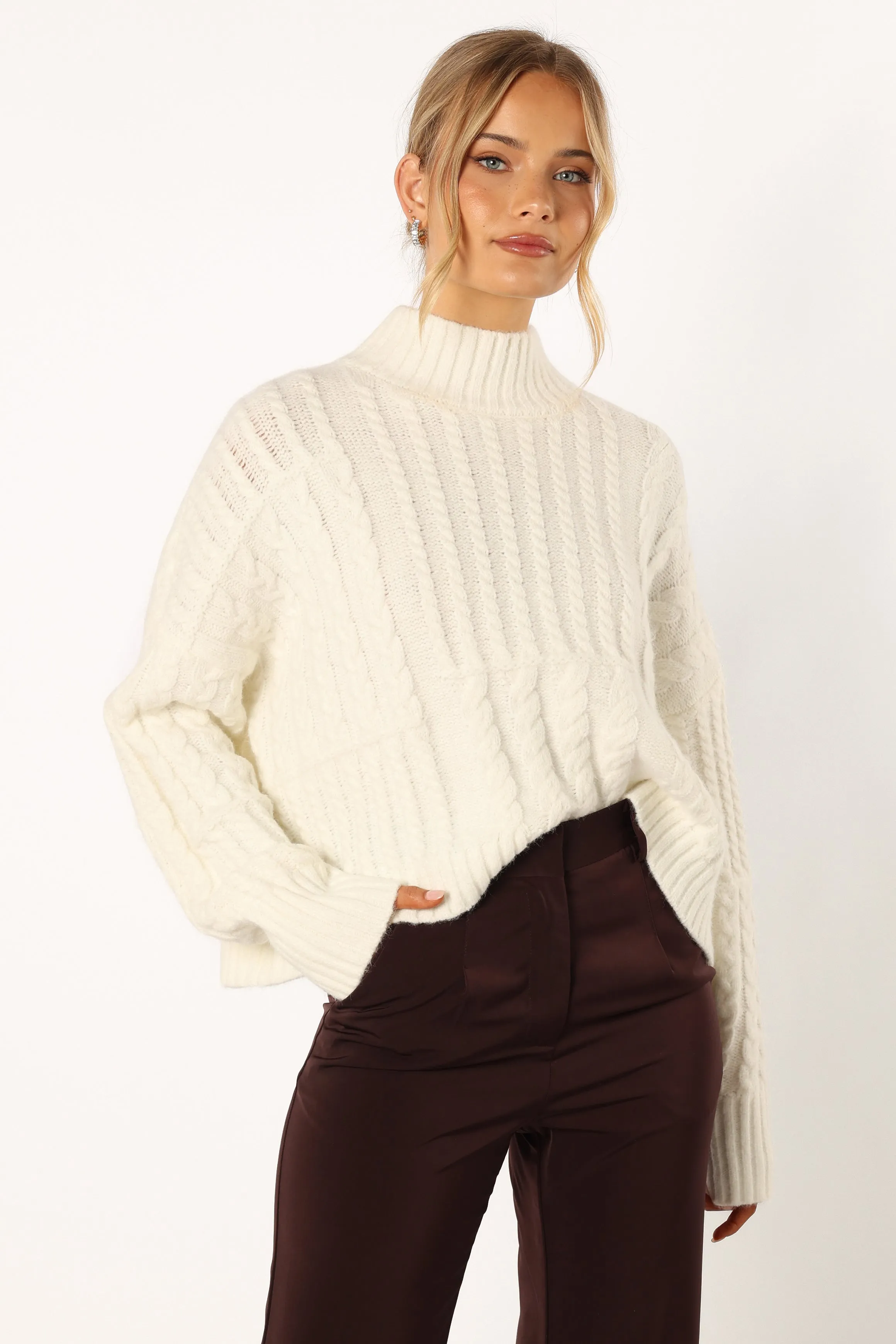 Skye Knit Sweater - White sold by Petal & Pup product image thumbnail 5