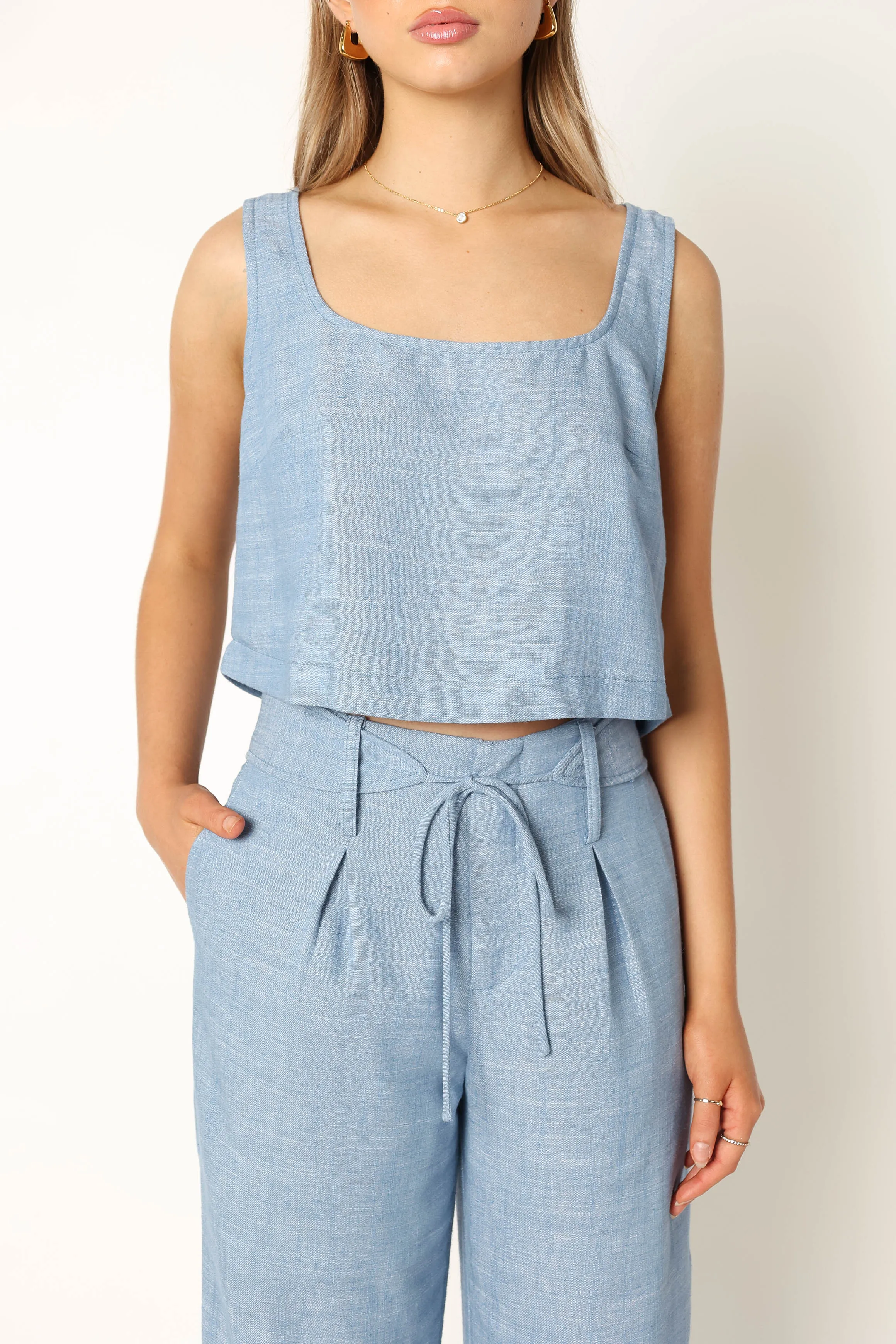 Isabelle Linen Set - Blue sold by Petal & Pup product image thumbnail 5