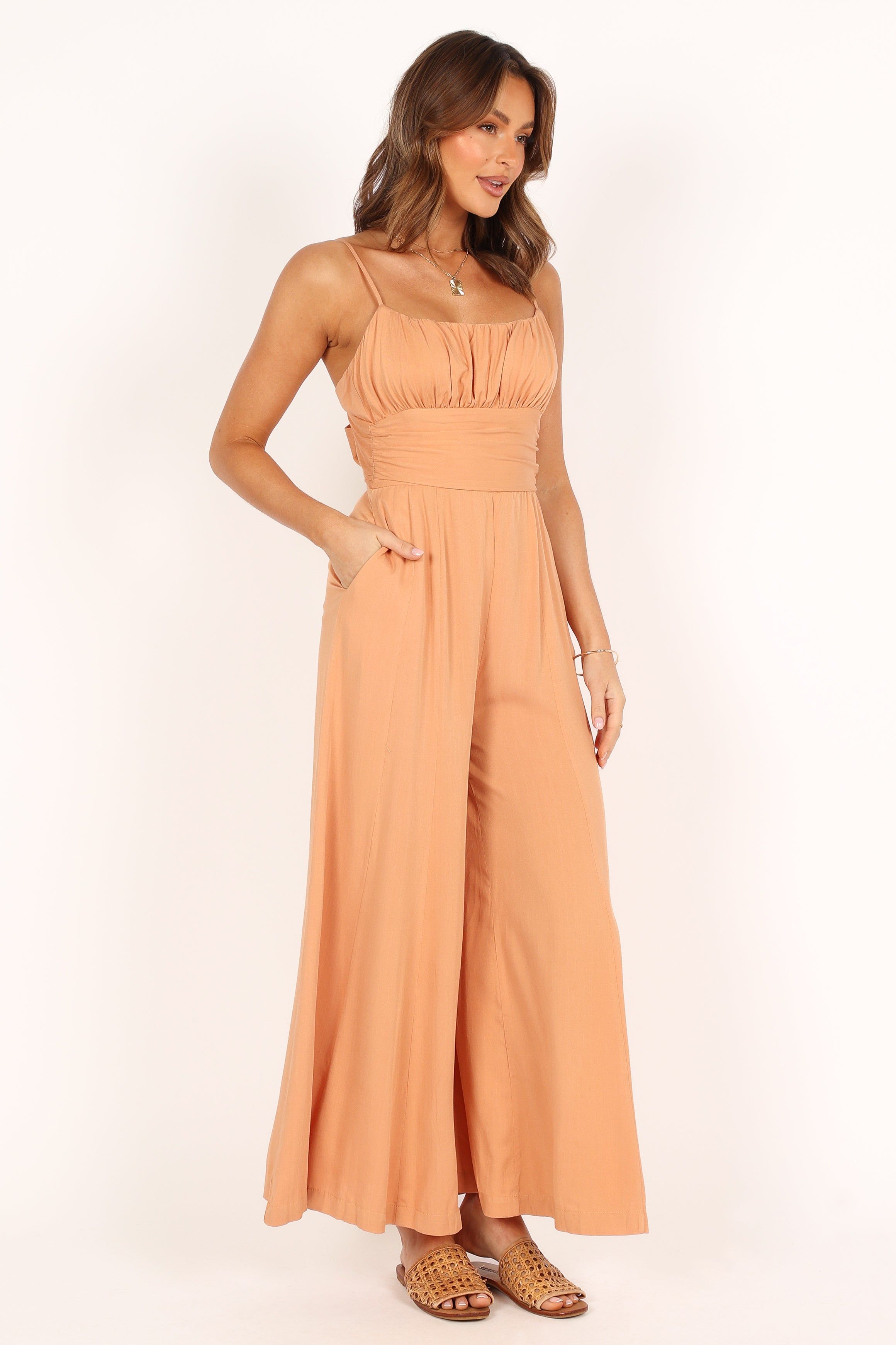 Glyph Jumpsuit - Tan sold by Petal & Pup product image thumbnail 8