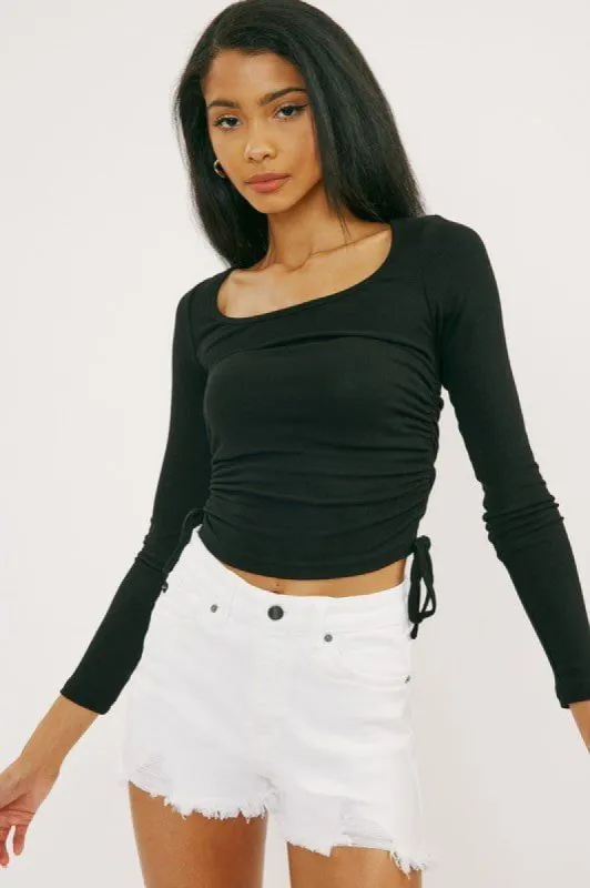 Hazel High Rise Shorts - White sold by Petal & Pup