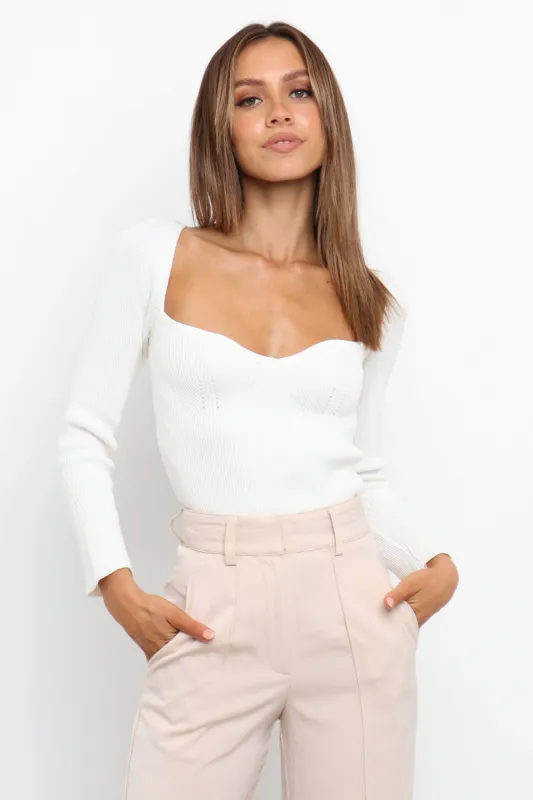 Whitman Knit Sweater - White sold by Petal & Pup