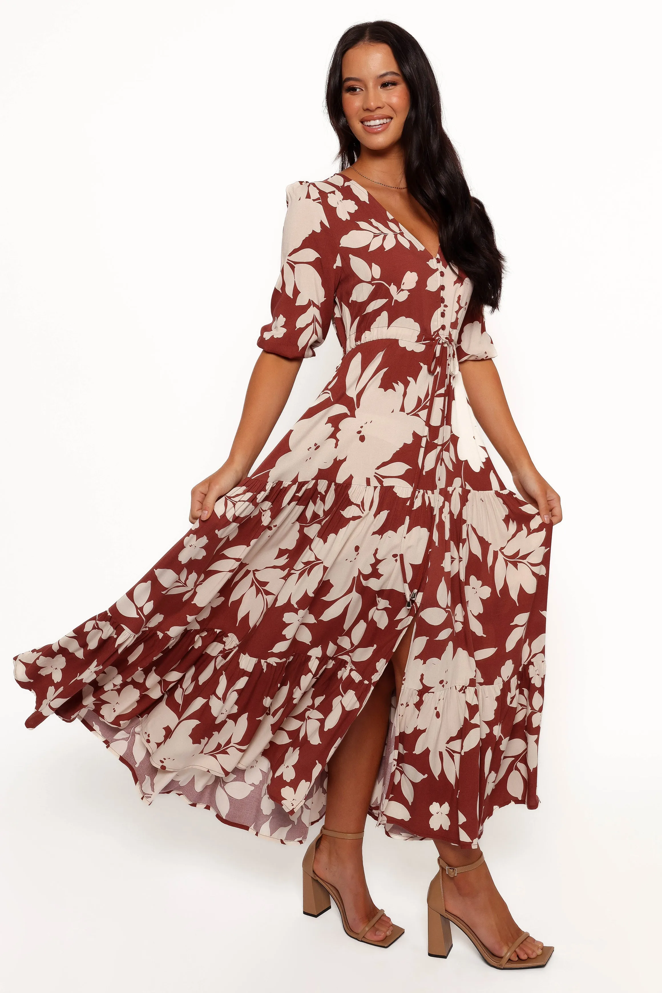 Kelda Dress - Rust Floral sold by Petal & Pup product image thumbnail 5