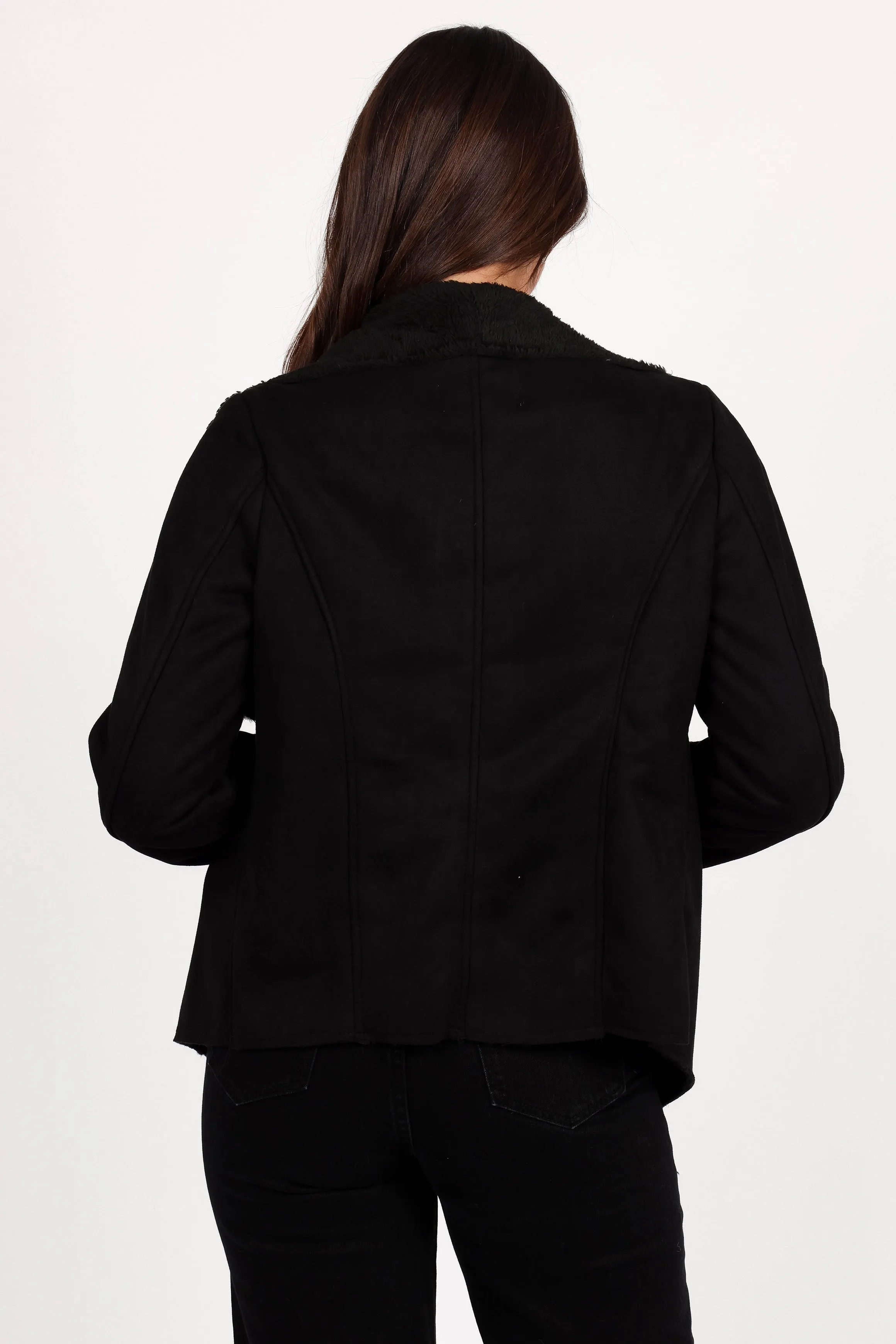 Lopez Faux Sherling Jacket - Black sold by Petal & Pup product image thumbnail 4