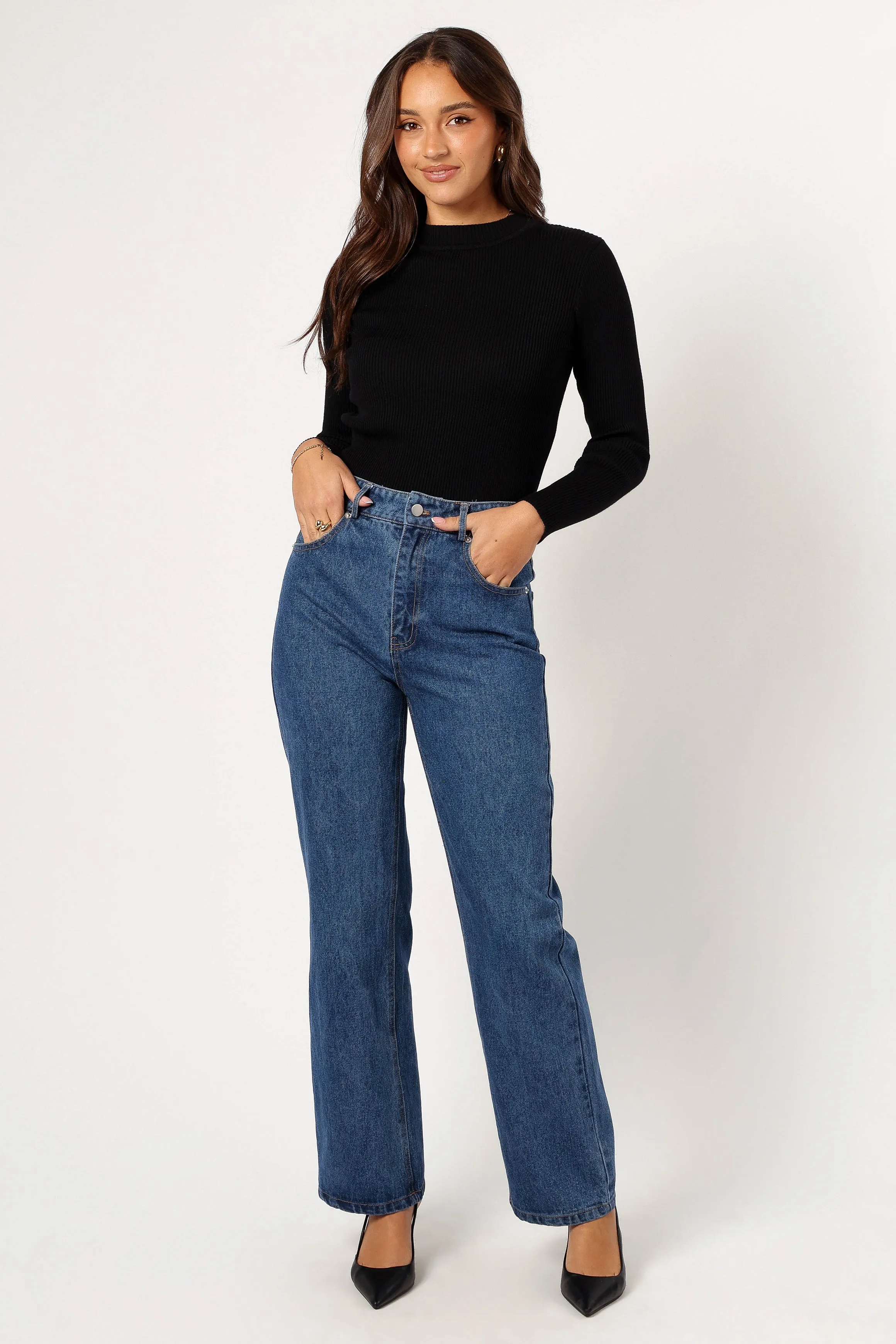 Tammy Ribbed Knit Top - Black sold by Petal & Pup product image thumbnail 5