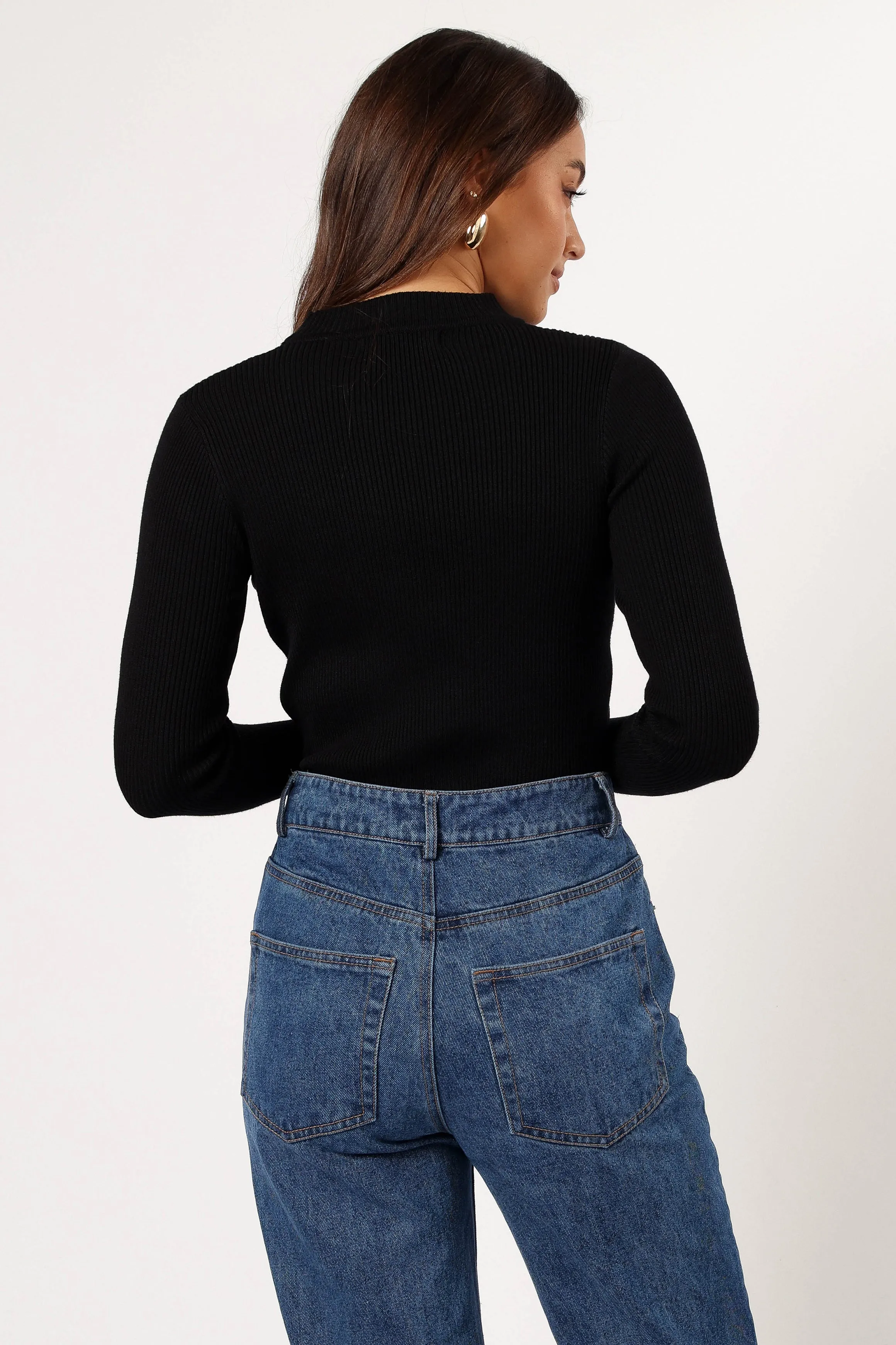 Tammy Ribbed Knit Top - Black sold by Petal & Pup product image thumbnail 4