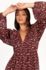 Evian Long Sleeve Maxi Dress - Burgundy Multi sold by Petal & Pup
