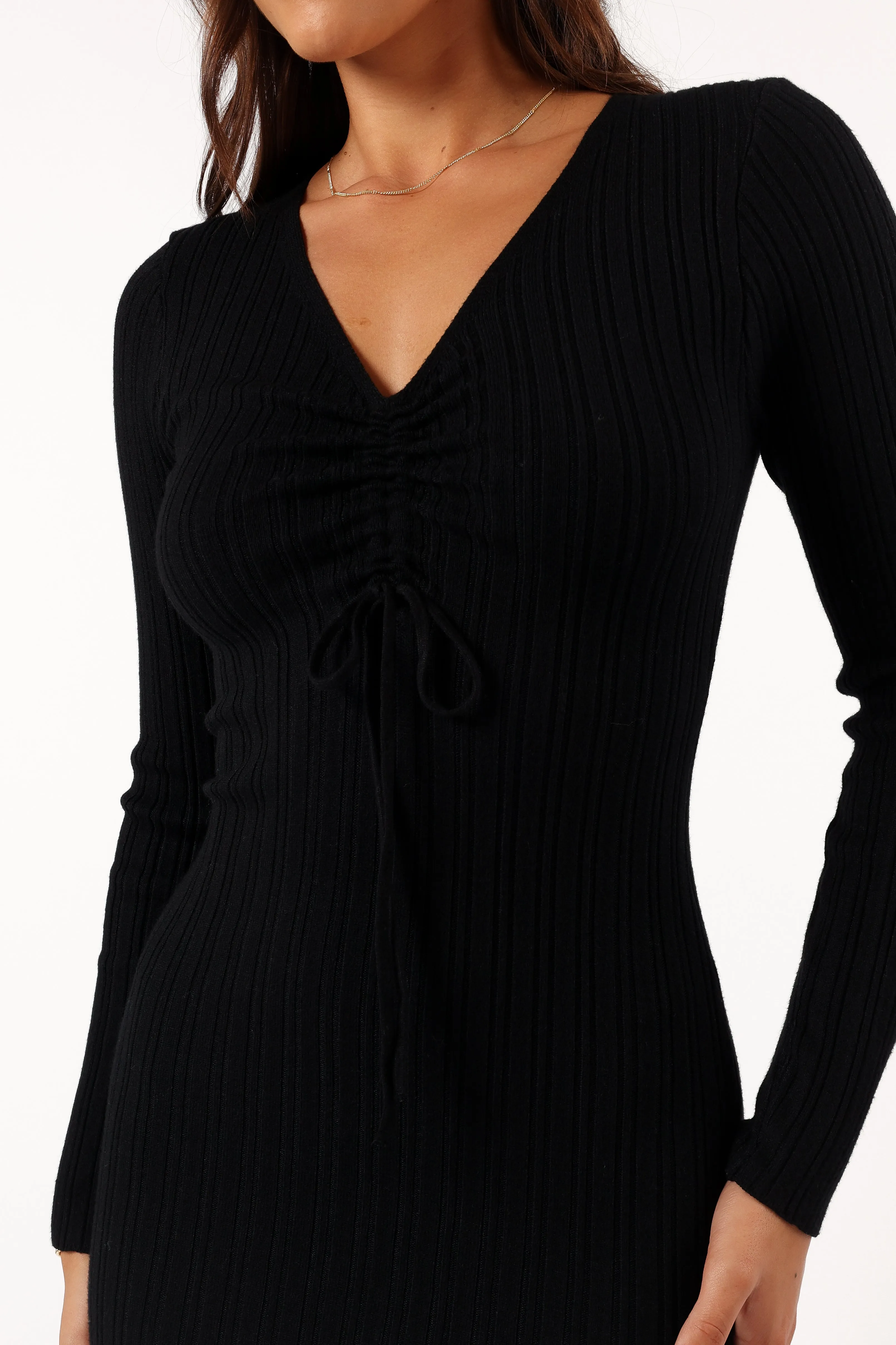 Irene Long Sleeve Midi Dress - Black sold by Petal & Pup product image thumbnail 4