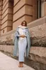 Mattie Long Sleeve Maxi Dress - Blue Grey sold by Petal & Pup