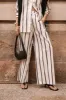 Silvia Pant - Cream Stripe sold by Petal & Pup