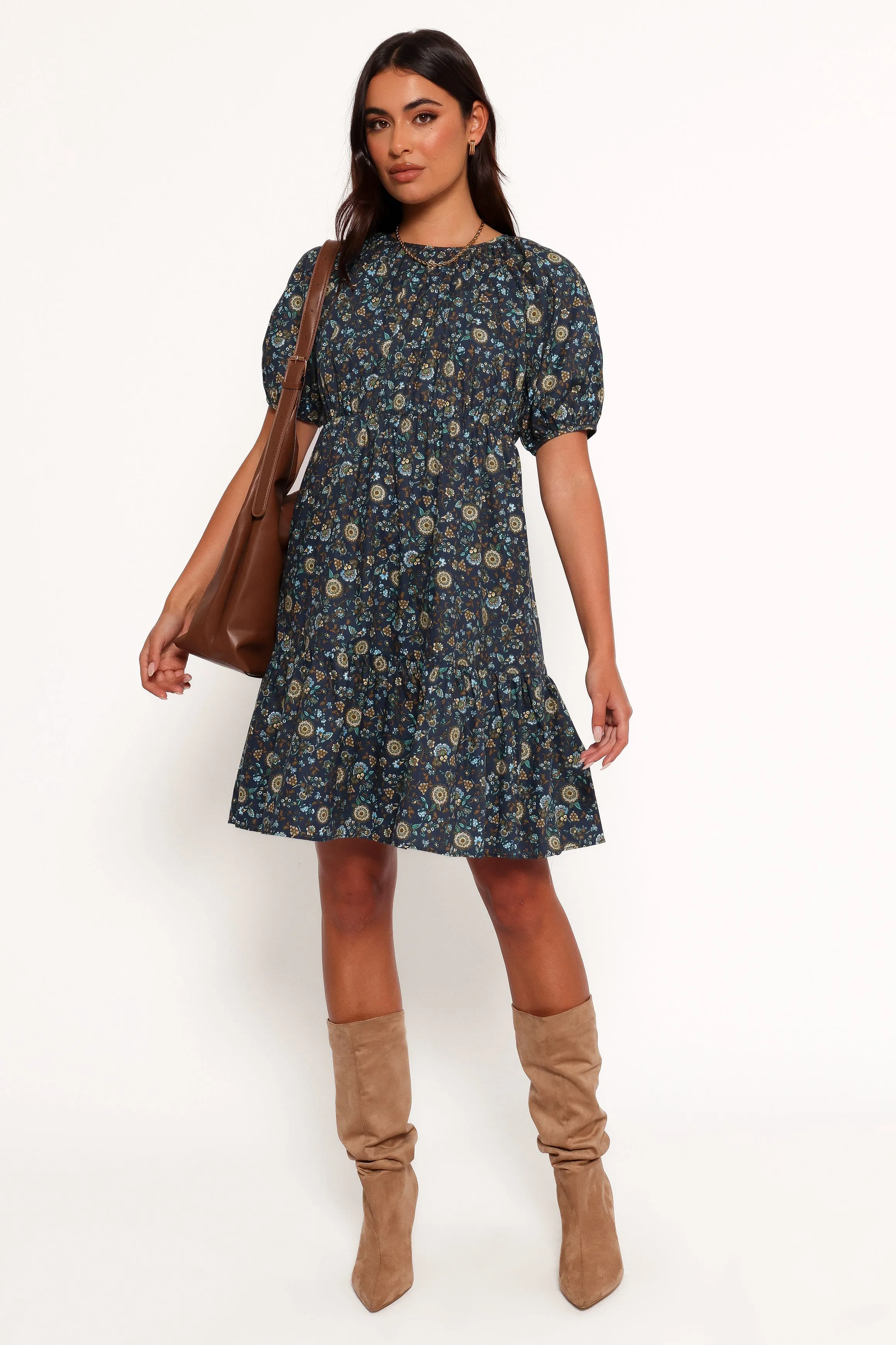 Tasmin Midi Dress - Blue Floral sold by Petal & Pup