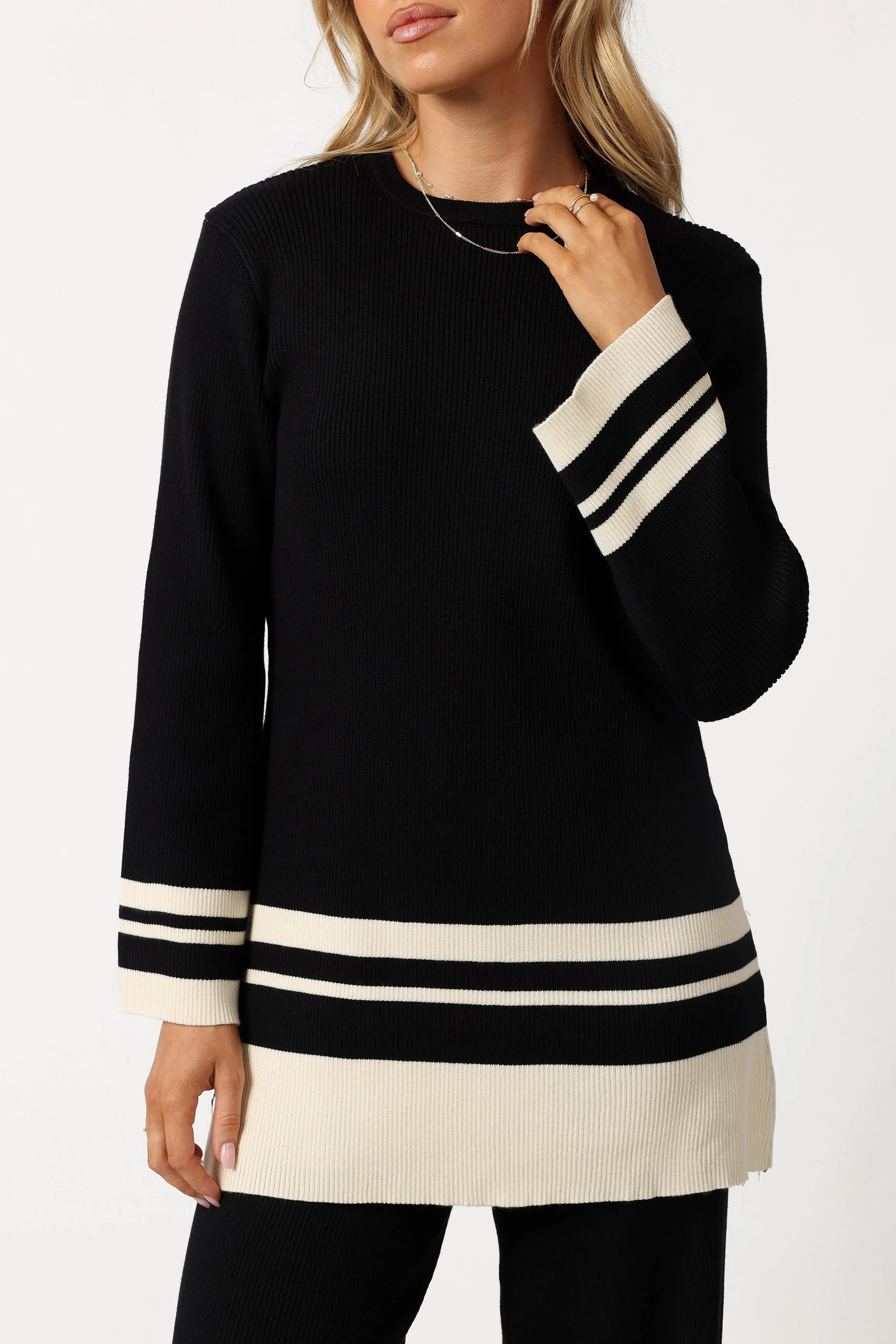 Lowell Top - Black Off White sold by Petal & Pup product image thumbnail 4