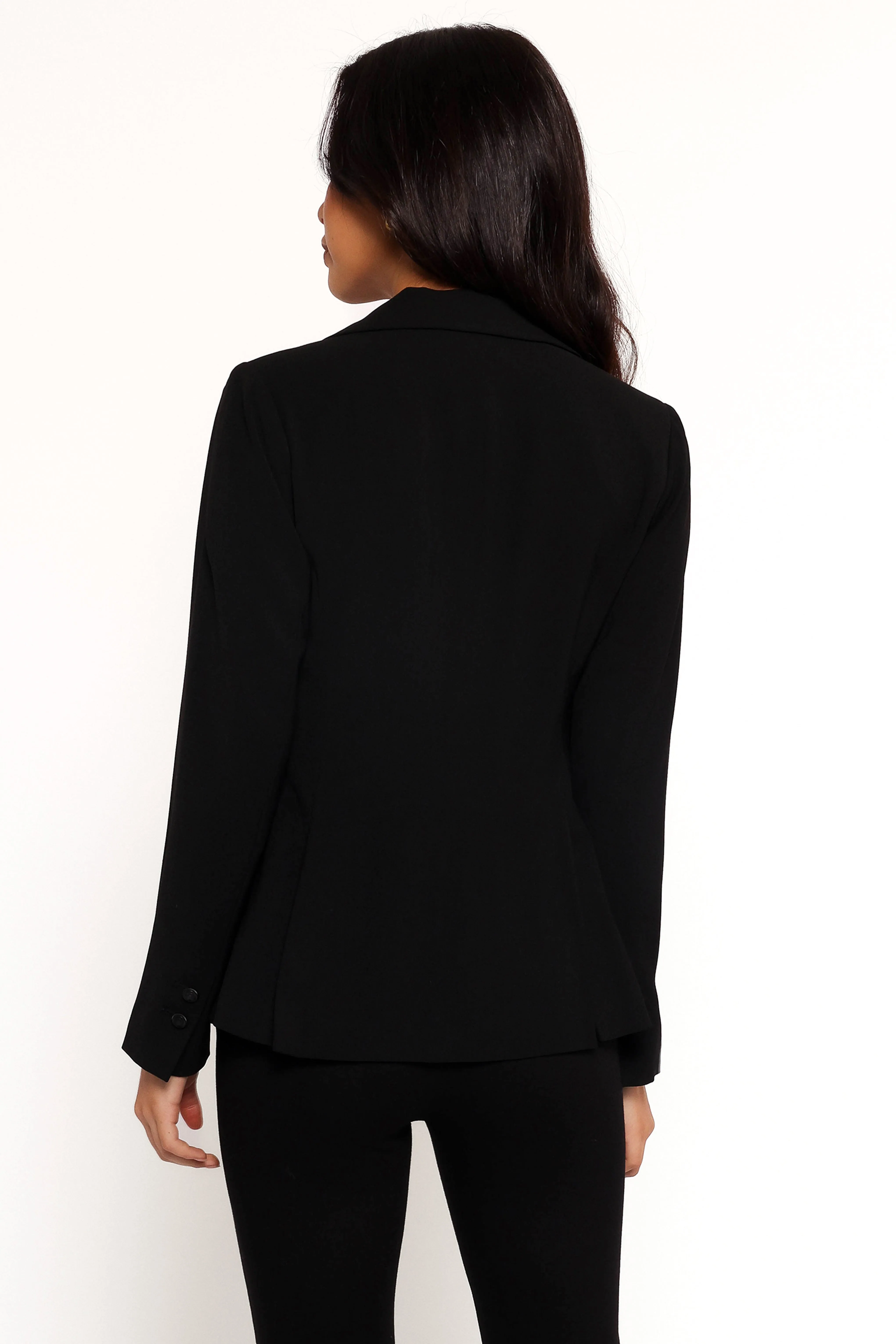 Luda Rhinestone Collar Single Button Blazer - Black sold by Petal & Pup product image thumbnail 5