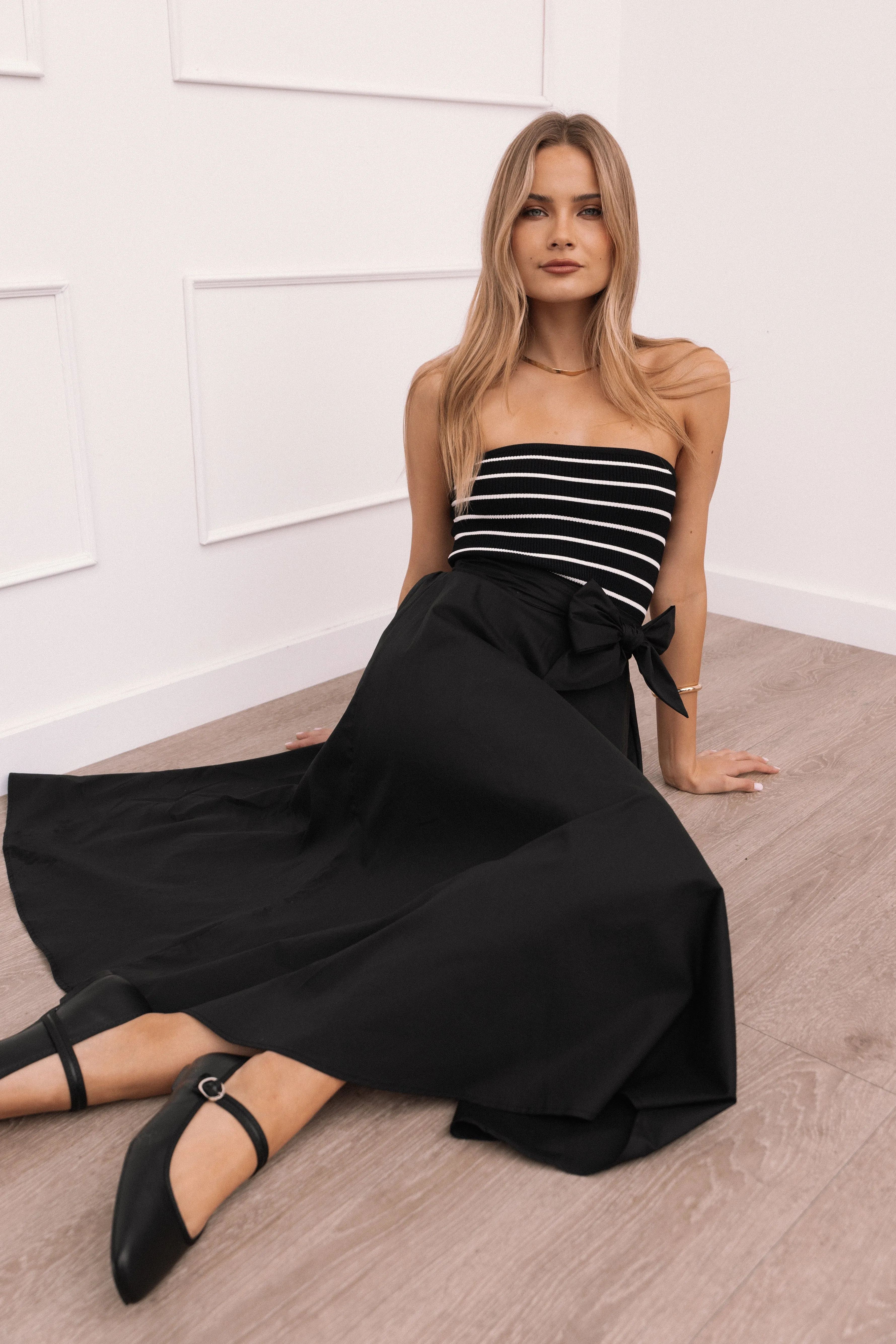 Alessandra Midi Skirt - Black sold by Petal & Pup product image thumbnail 2