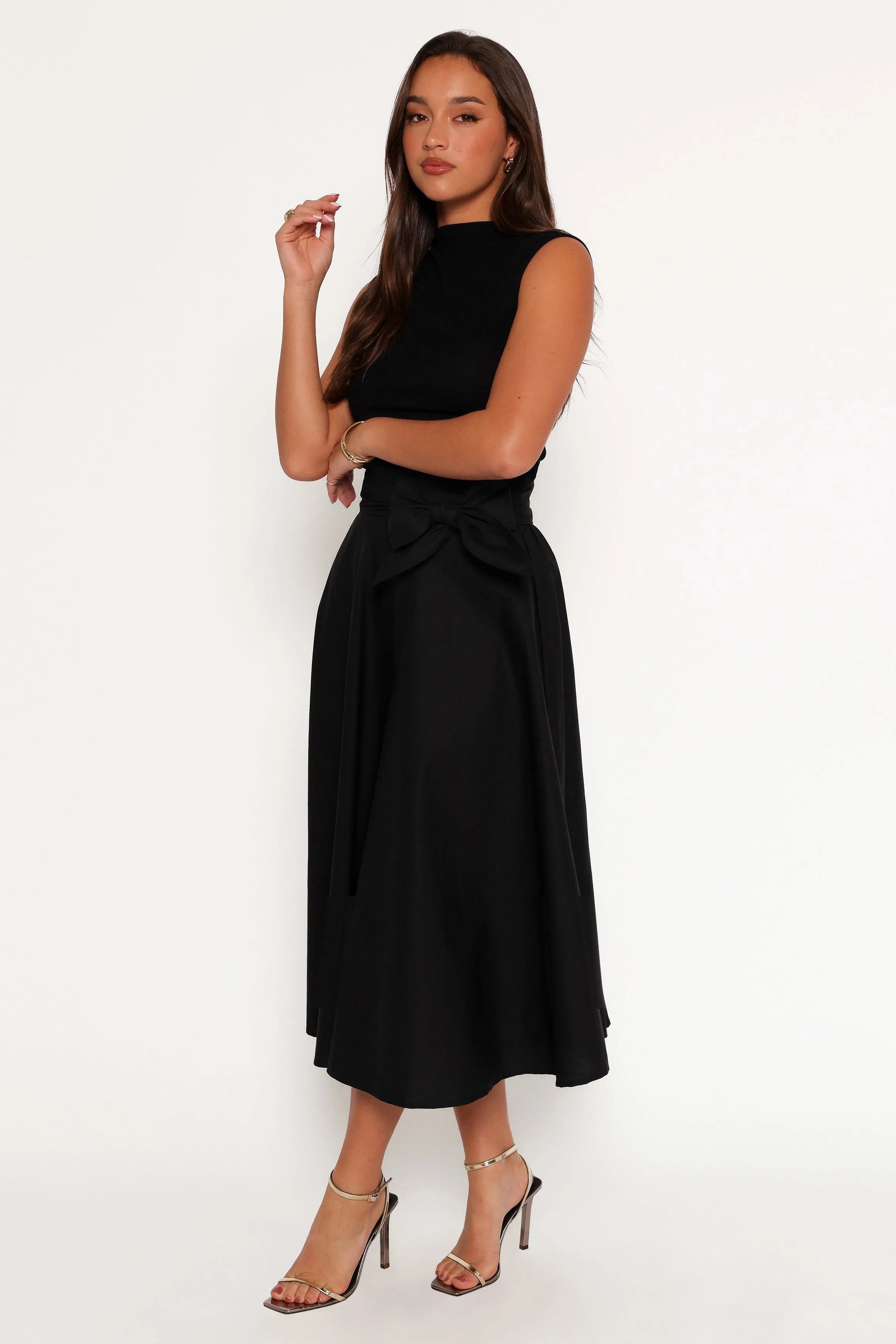 Alessandra Midi Skirt - Black sold by Petal & Pup product image thumbnail 4
