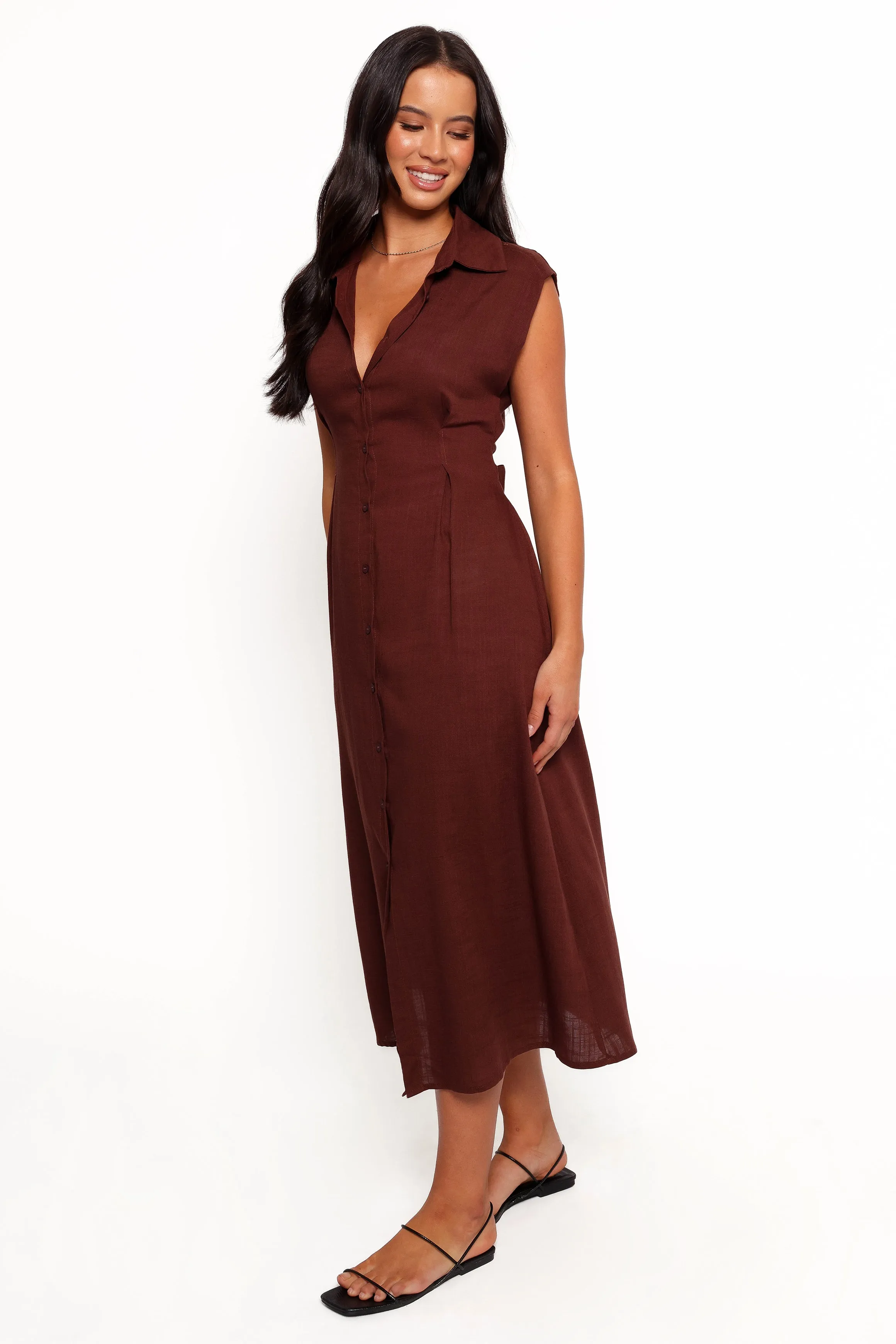 Cami Midi Dress - Chocolate Brown sold by Petal & Pup product image thumbnail 3