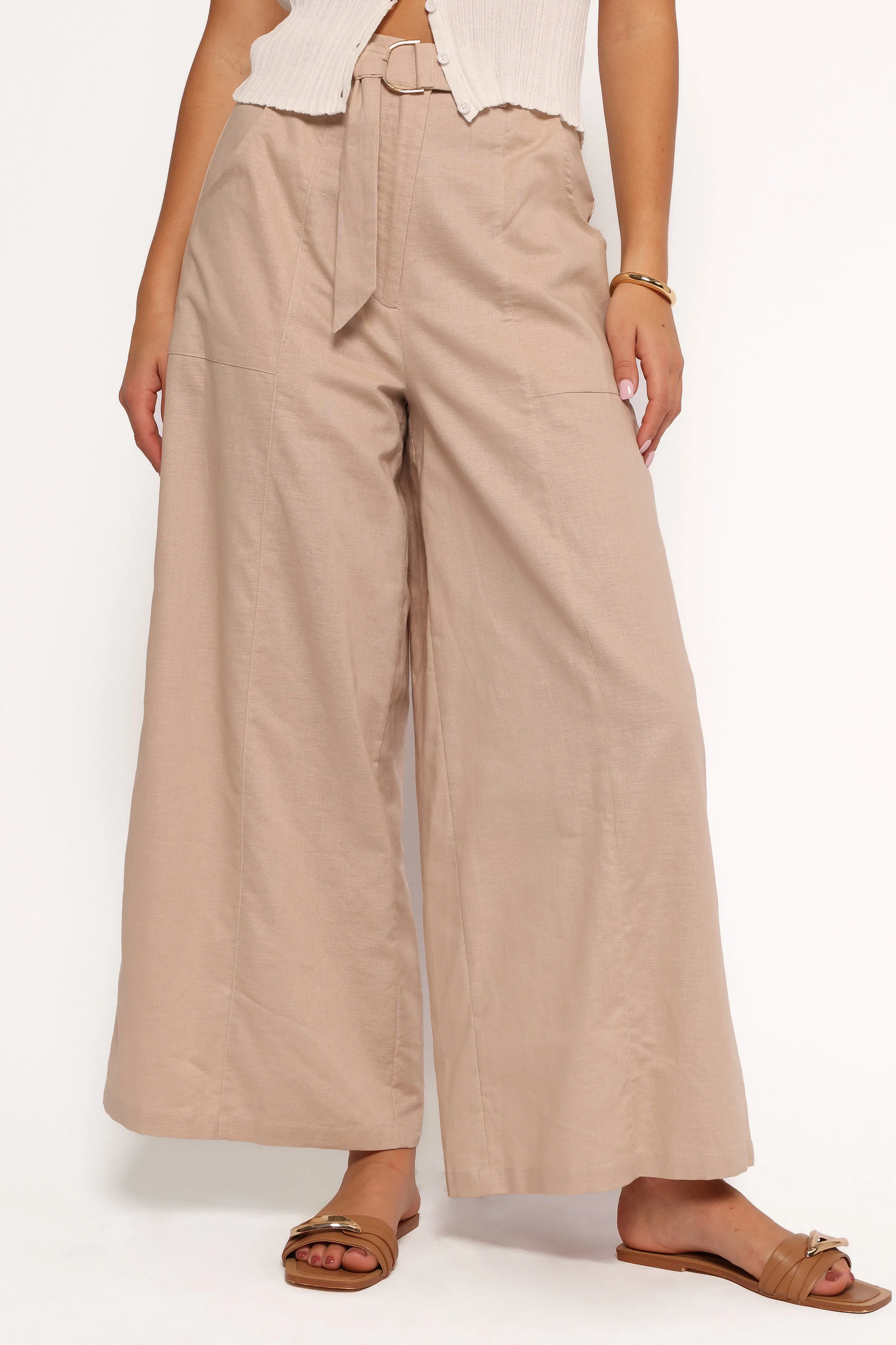 Sadie Wide Leg Pant - Oatmeal sold by Petal & Pup product image thumbnail 2