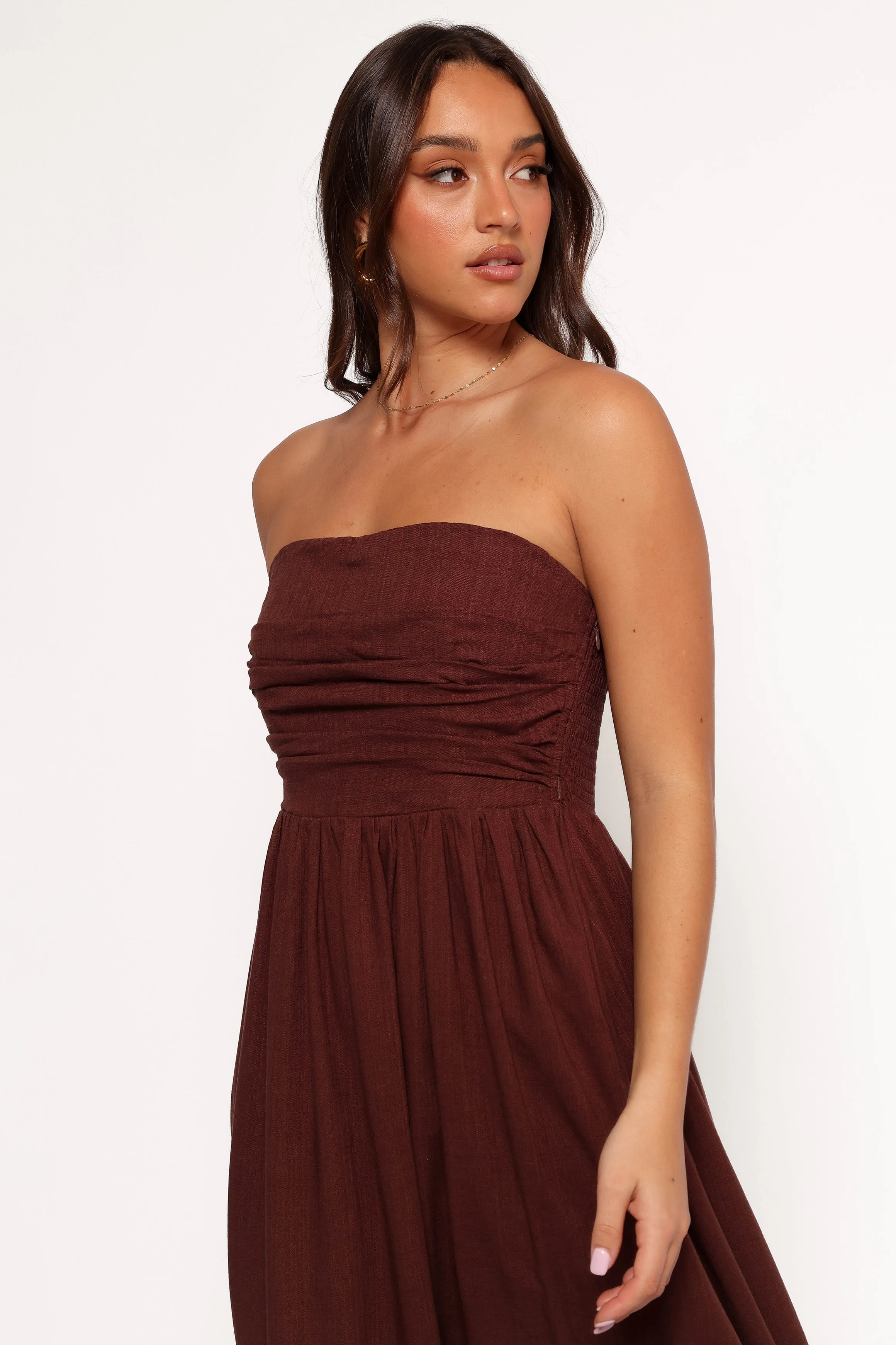 Kayt Strapless Dress - Chocolate Brown sold by Petal & Pup product image thumbnail 4