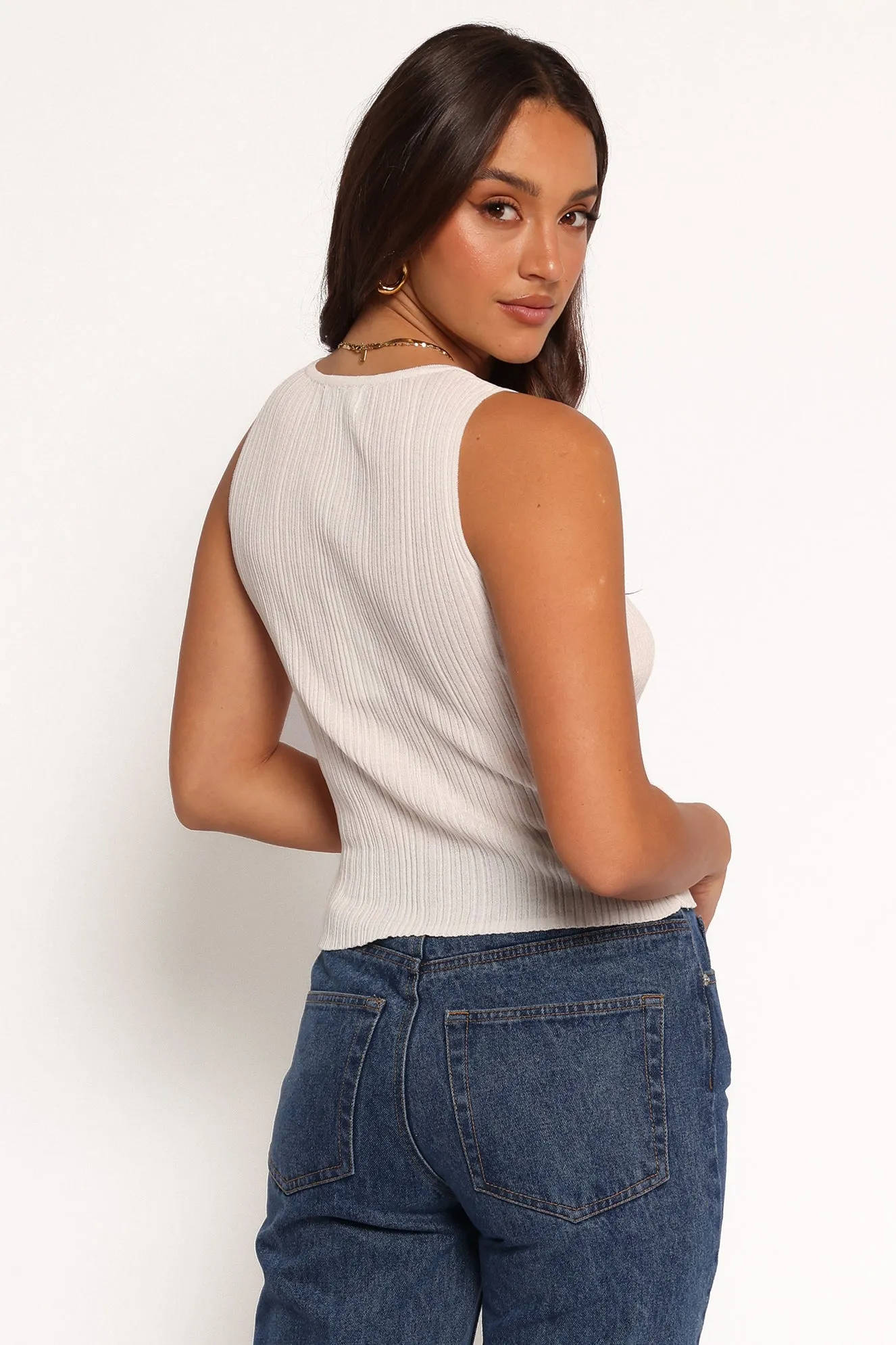 Fairfax Knit Top - White sold by Petal & Pup product image thumbnail 4