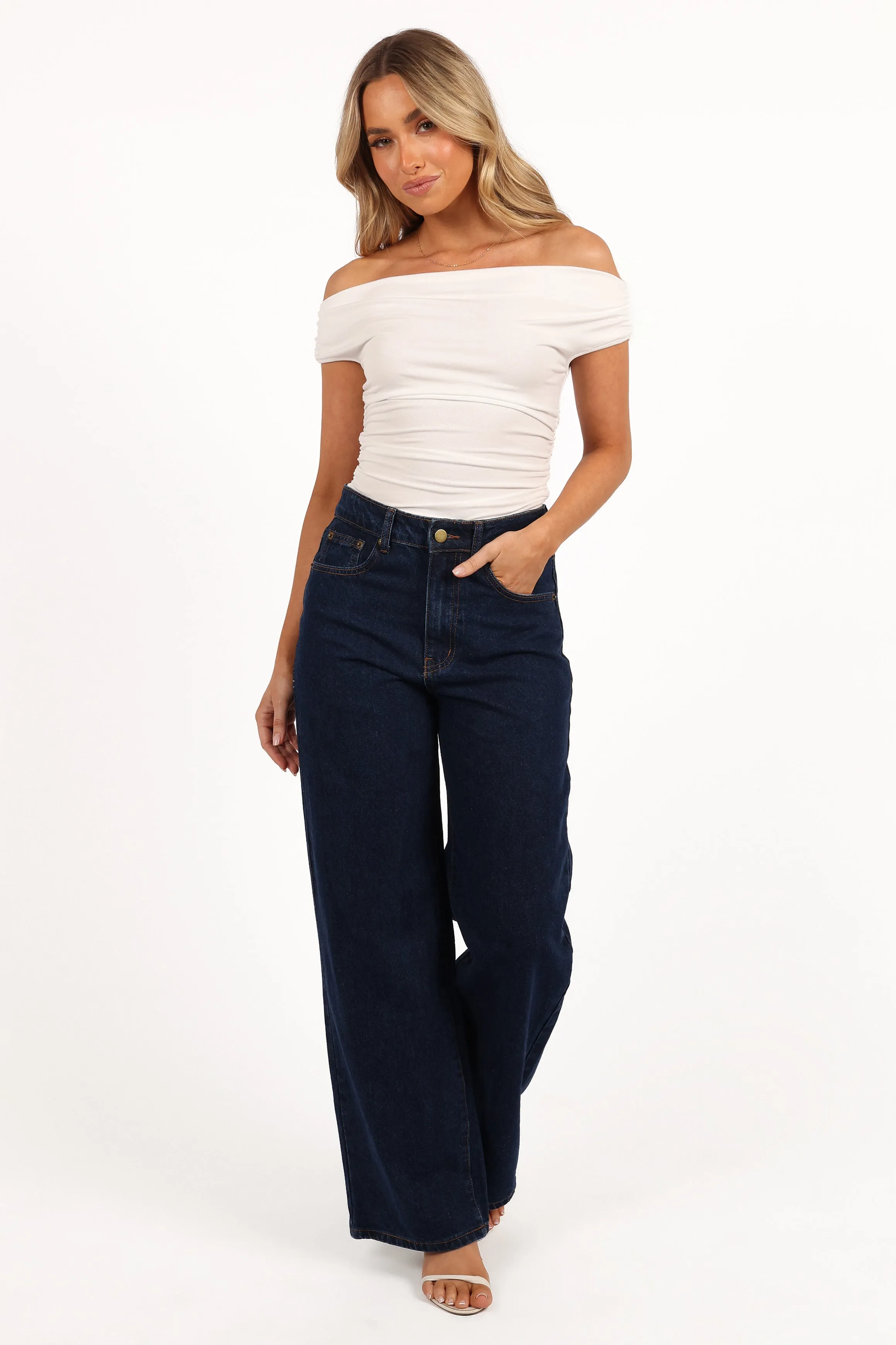 Lanna Off Shoulder Top - White sold by Petal & Pup