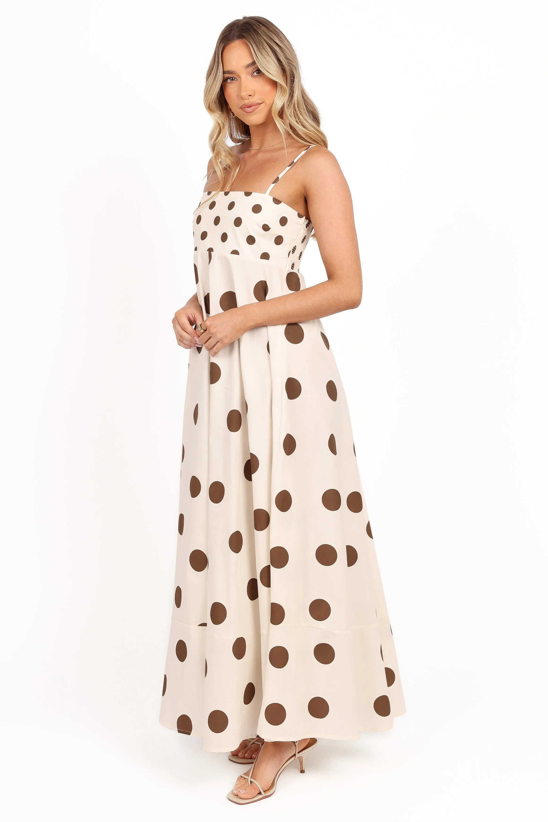 Deenie Maxi Dress - Chocolate Brown Spot sold by Petal & Pup product image thumbnail 5