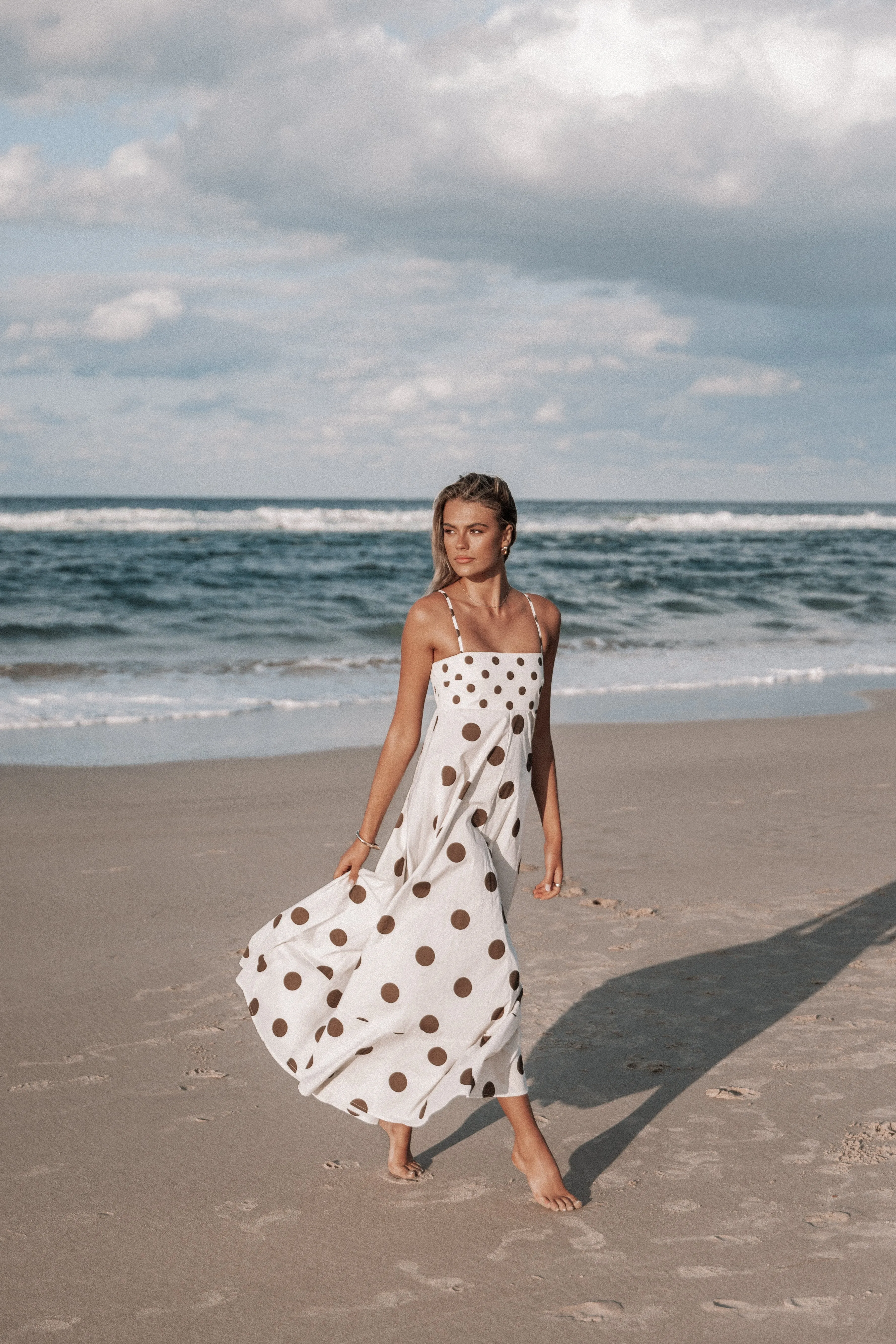 Deenie Maxi Dress - Chocolate Brown Spot sold by Petal & Pup product image thumbnail 2